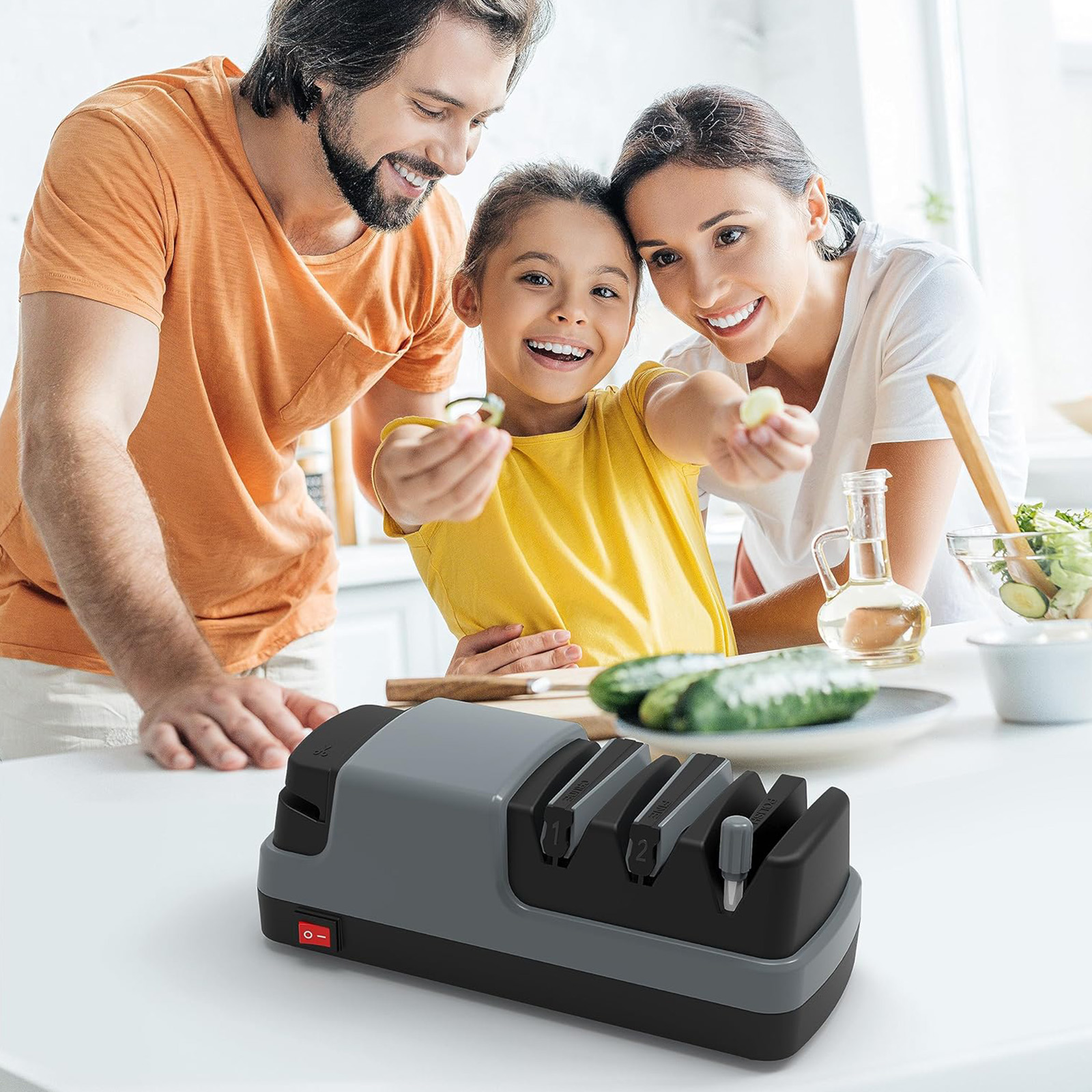 YOORLEAY Electric Knife Sharpener- 4 in 1 Electric Knife Sharpeners
