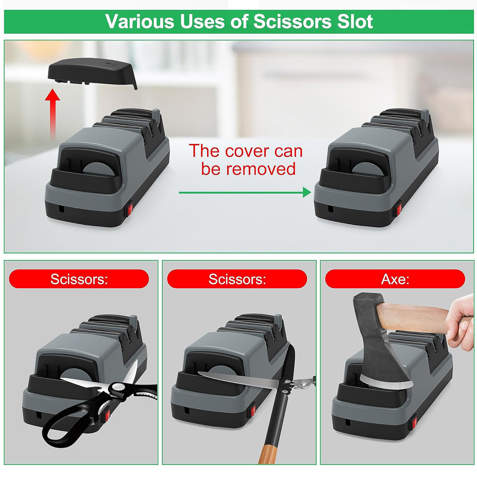 YOORLEAY Electric Knife Sharpener- 4 in 1 Electric Knife Sharpeners