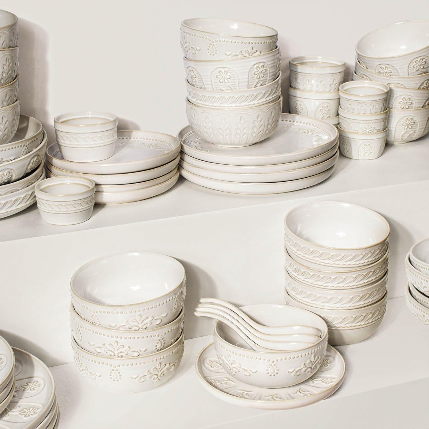 Artena Salad Plates Set of 4, 8.5in Appetizer & Dessert Plates-Multiple Patterns