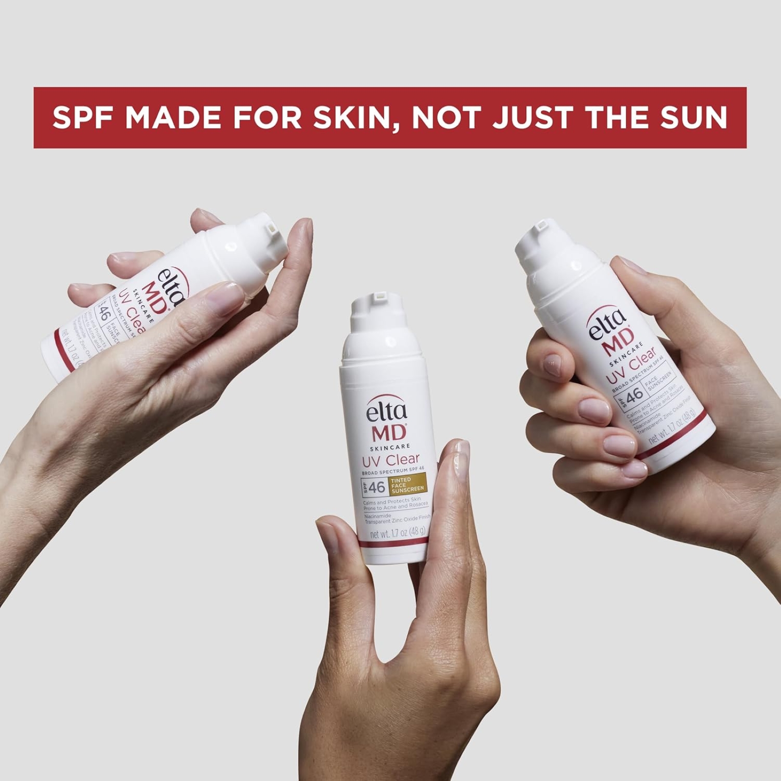 EltaMD UV Sheer Face Sunscreen, SPF 50+ No White Cast Sunscreen for Face and Body, Zinc Oxide Sunscreen Formula