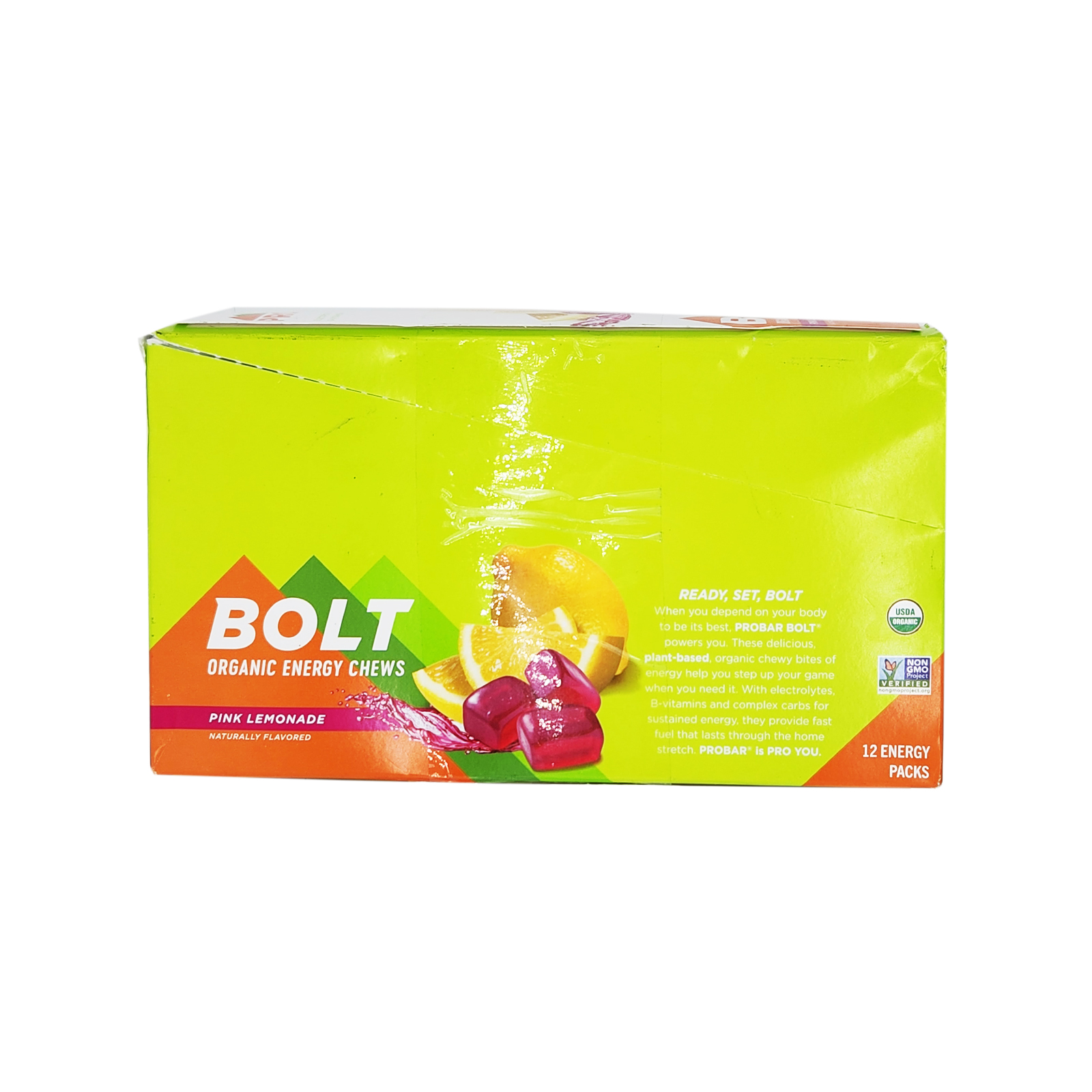 PROBAR - BOLT Organic Energy Chews Pink Lemonade Organic Healthy Natural Energy Fast Fuel Gummies