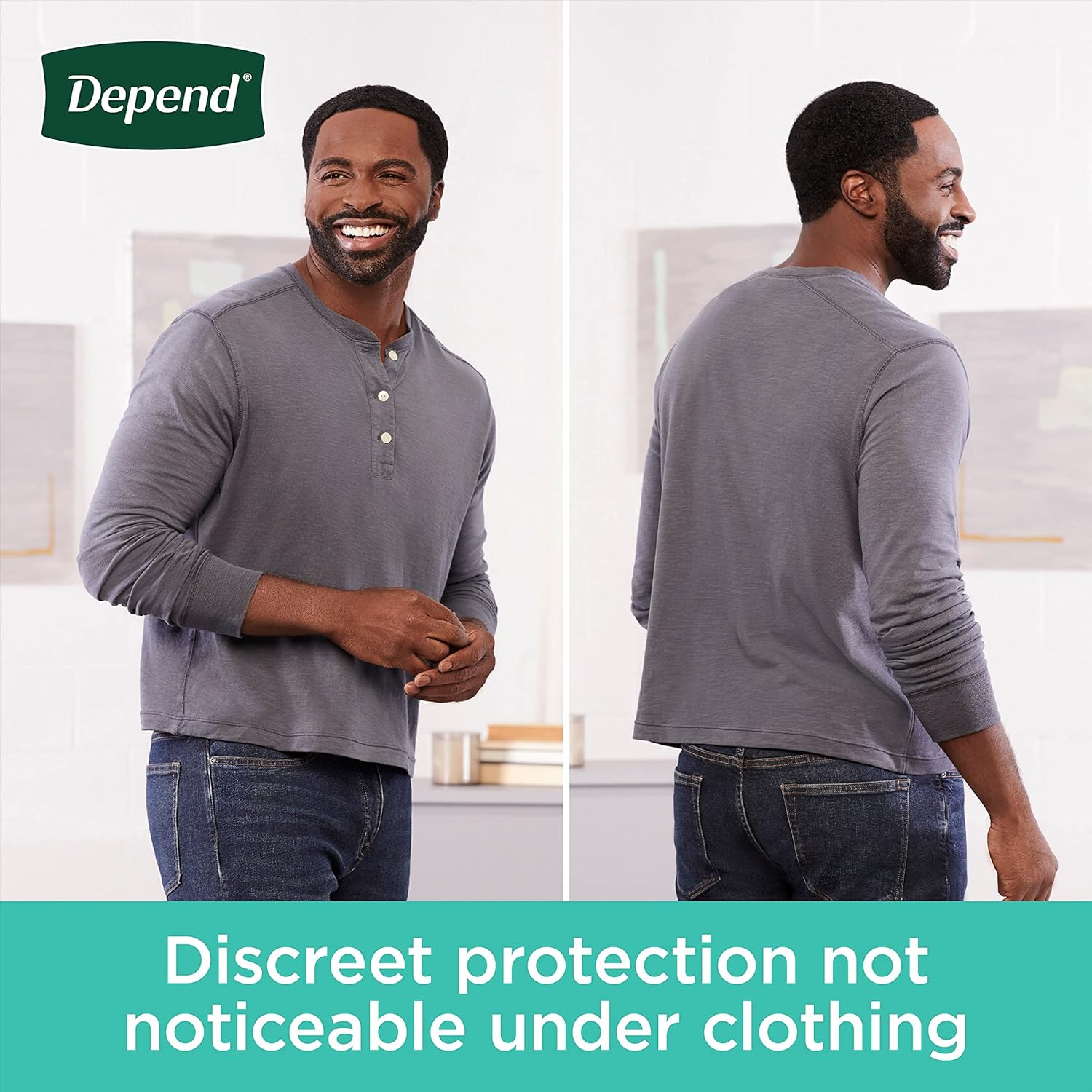 Depend Fresh Protection Adult Incontinence Underwear for Men, Disposable, Maximum, Small/Medium, Grey, 80 Count (2 Packs of 40), Packaging May Vary