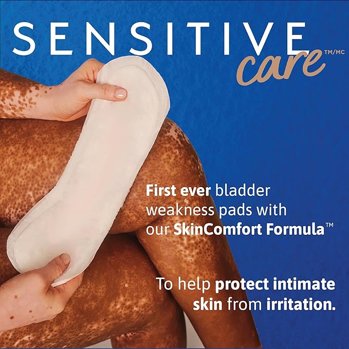 TENA Sensitive Care Maximum Absorbency Incontinence/Bladder Control Pad for Women, Regular Length, 56 Count