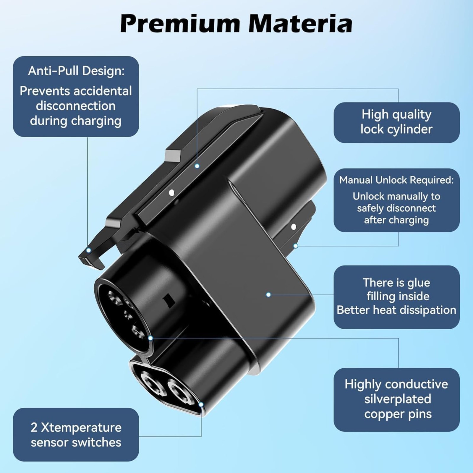 KATZEIST NACS to CCS1 Adapter for Tesla Supercharger | Fast Charge EVs 500A 1000V Max | Fits V3/V4 Stations