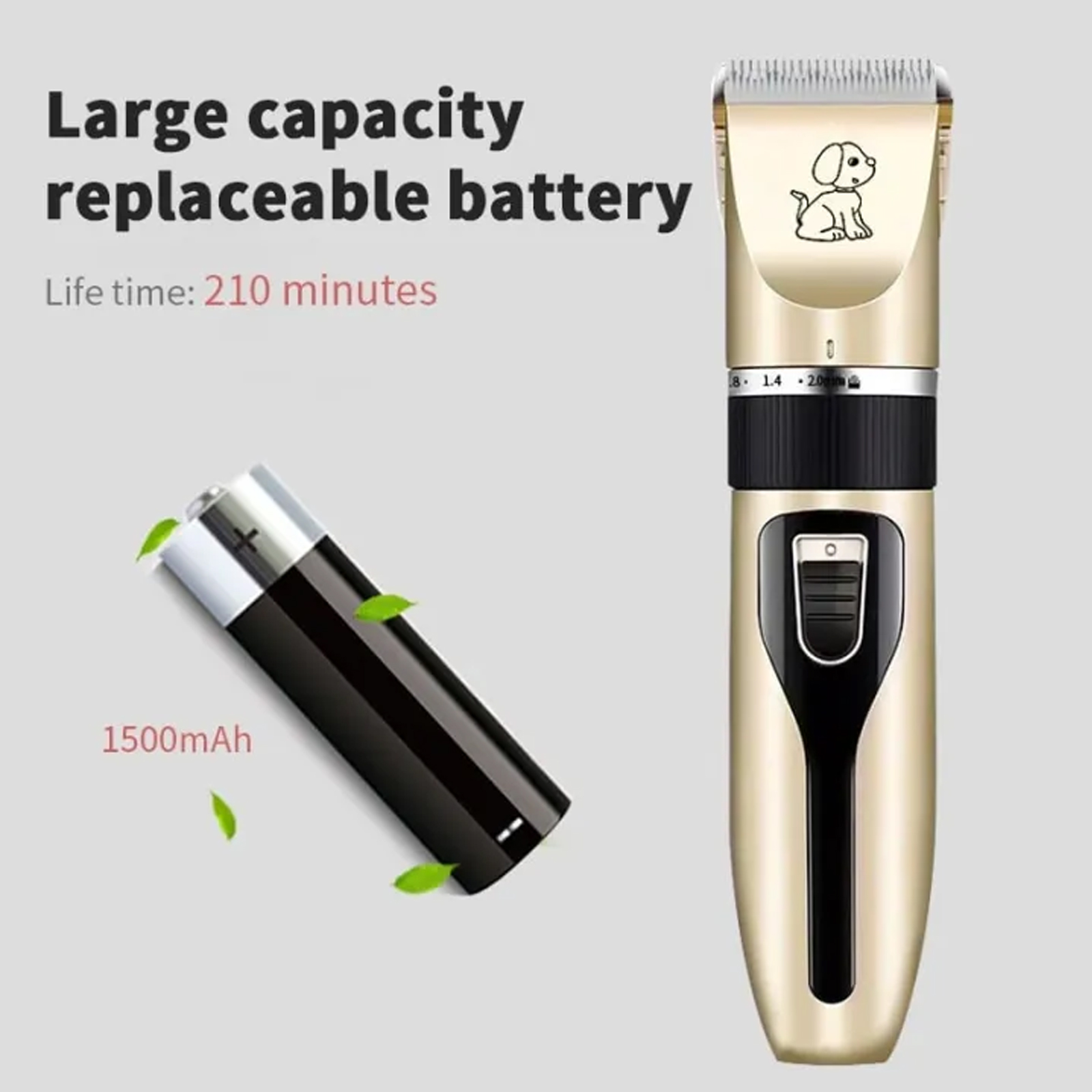 Kangjieshi Electric Animal Pet Dog Cat Hair Trimmer Shaver Quiet Razor Grooming Clipper