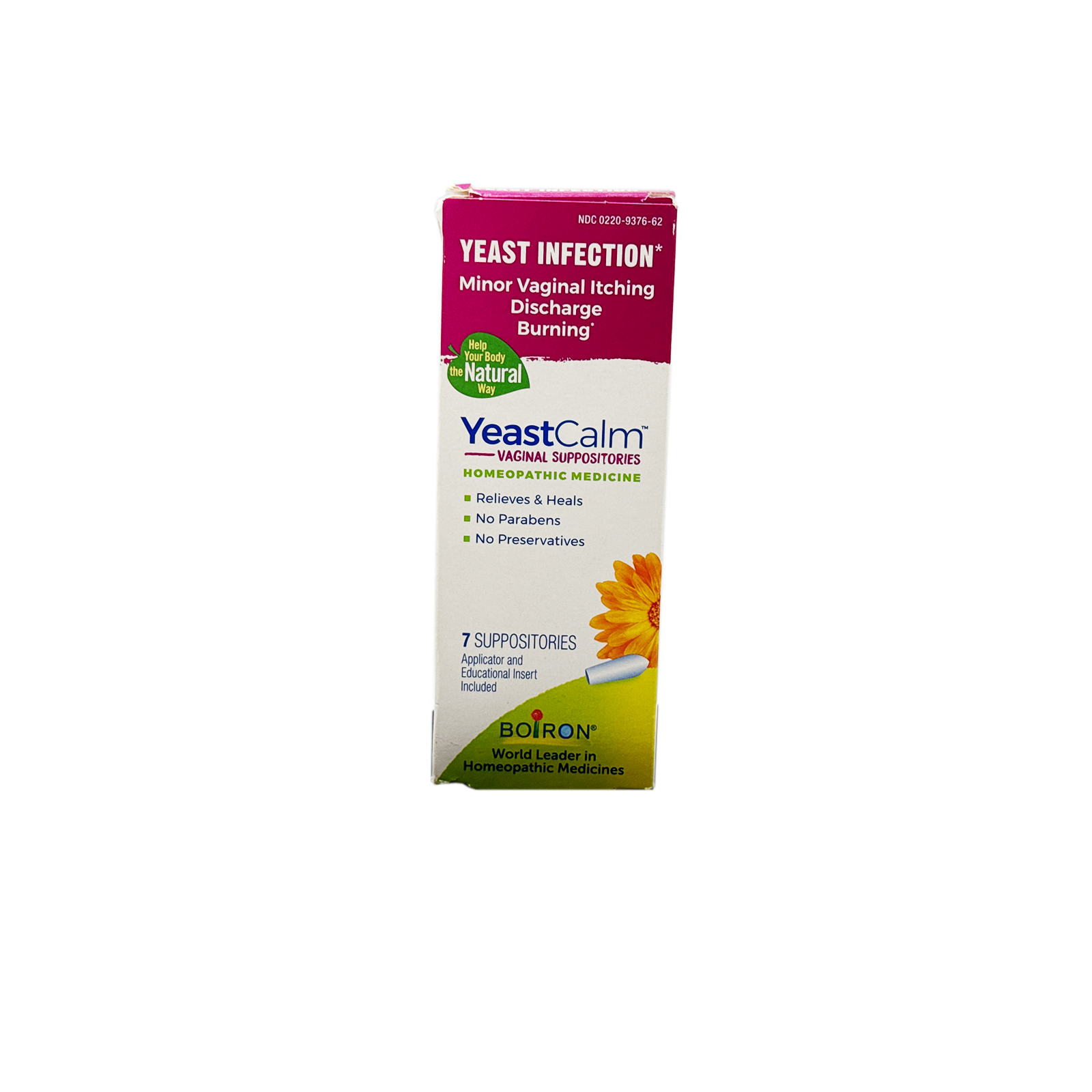 Boiron YeastCalm Homeopathic Medicine for Yeast Infection Relief - 7 Suppositories