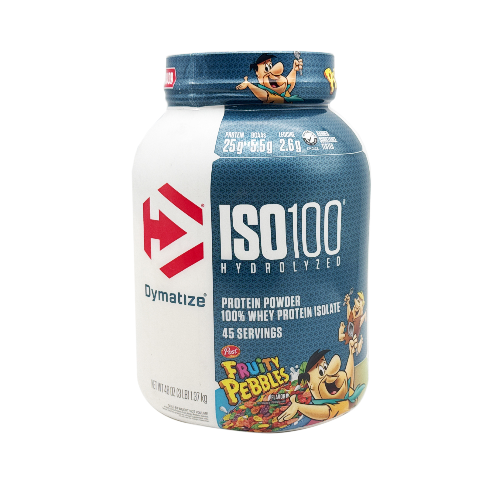 Dymatize ISO100 Hydrolyzed Protein Powder - 100% Whey Isolate - Fruity Pebbles - 3 lbs