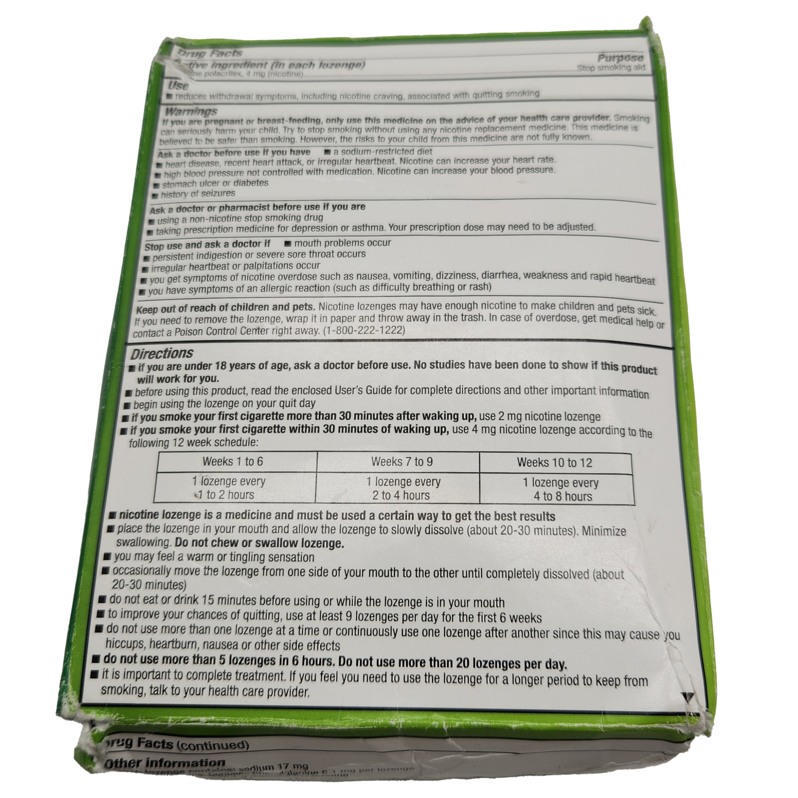 Amazon Basic Care Nicotine Lozenges 4mg Mint Flavor 144 Lozenges **READ**