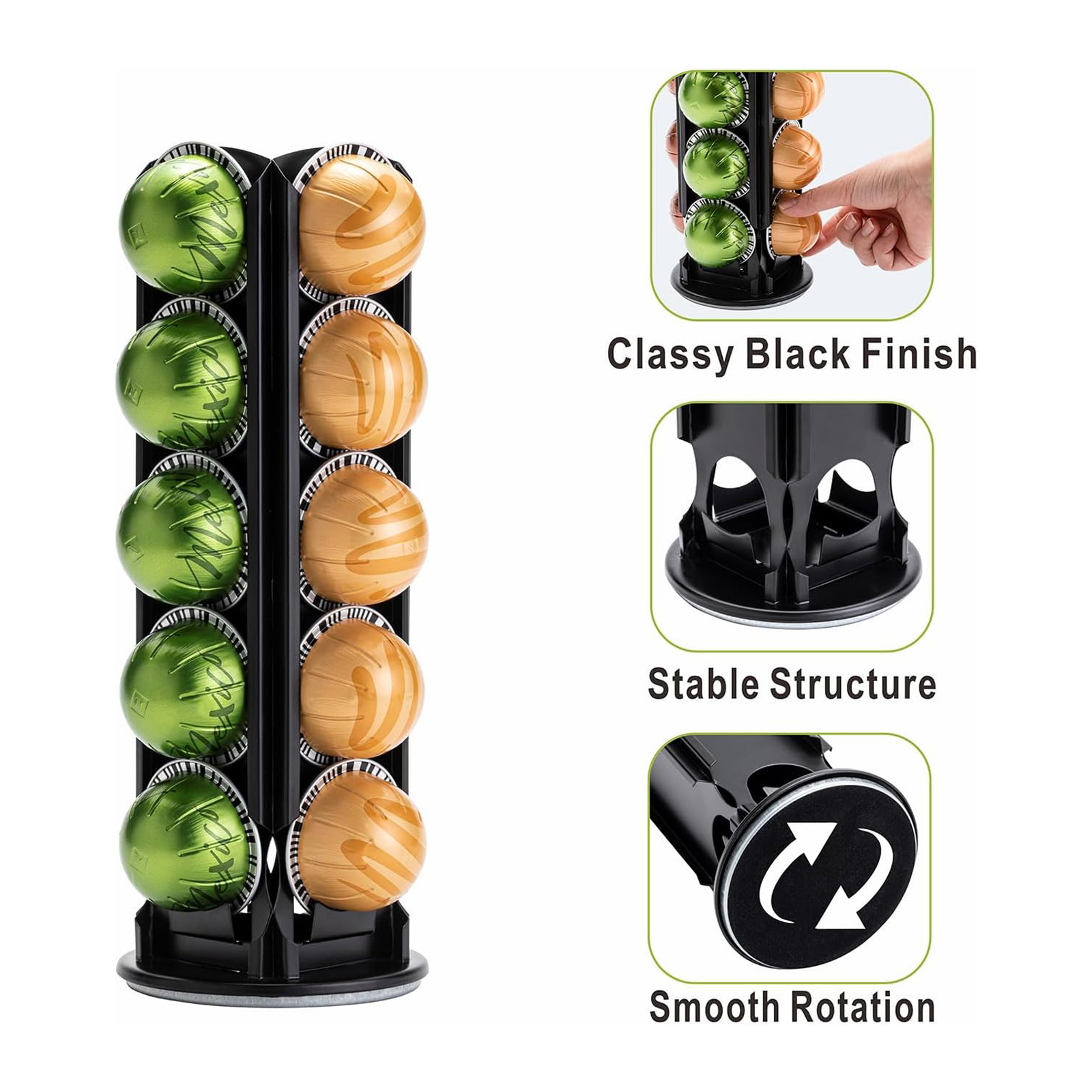 ZCDCP Nespresso Pod Holder for Vertuo Pod Holder, 20 Pods (NO BOX)