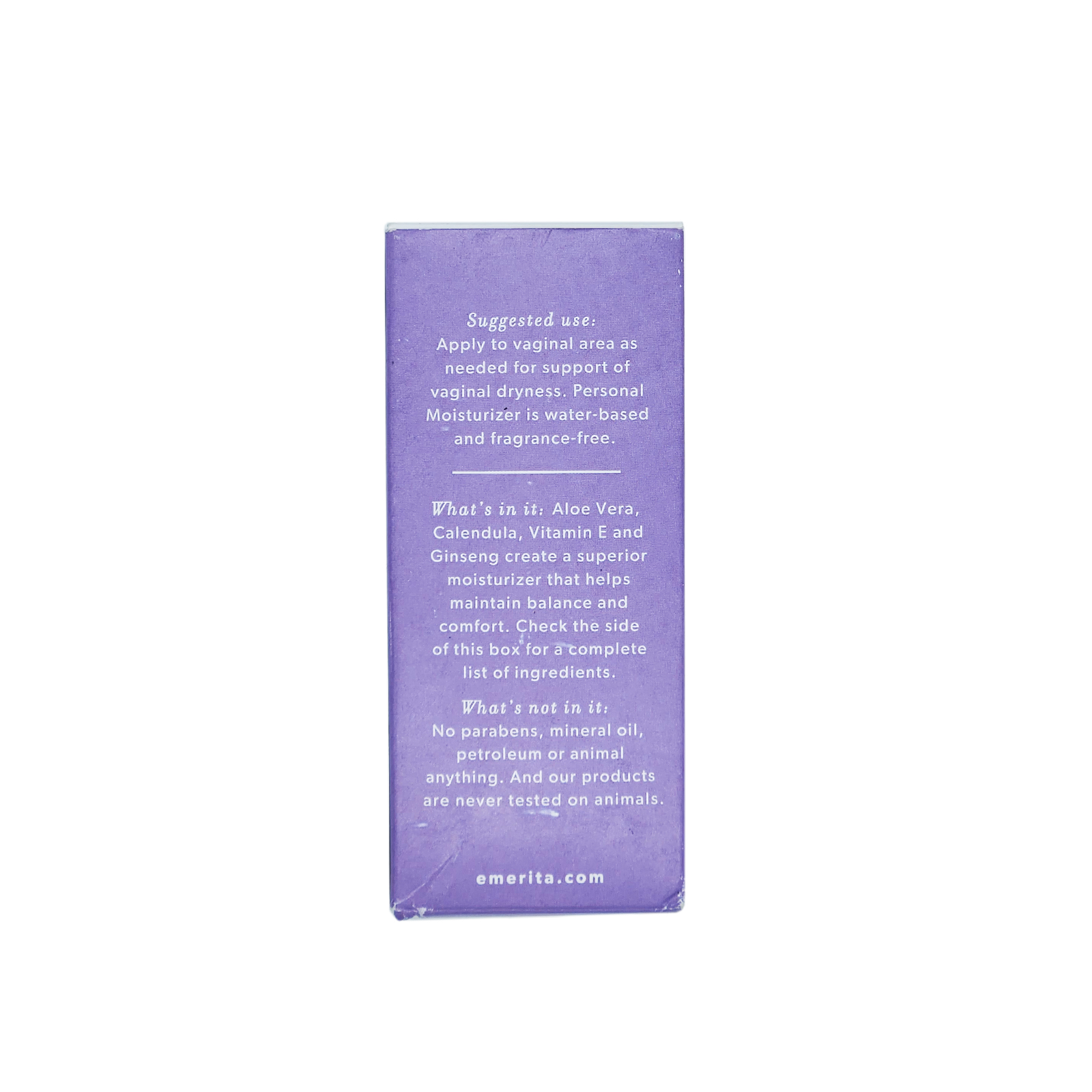 Emerita Personal Moisturizer | Intimate Skin Care for Vaginal Dryness | Water Based with Calendula & Vitamin E | 4 fl oz