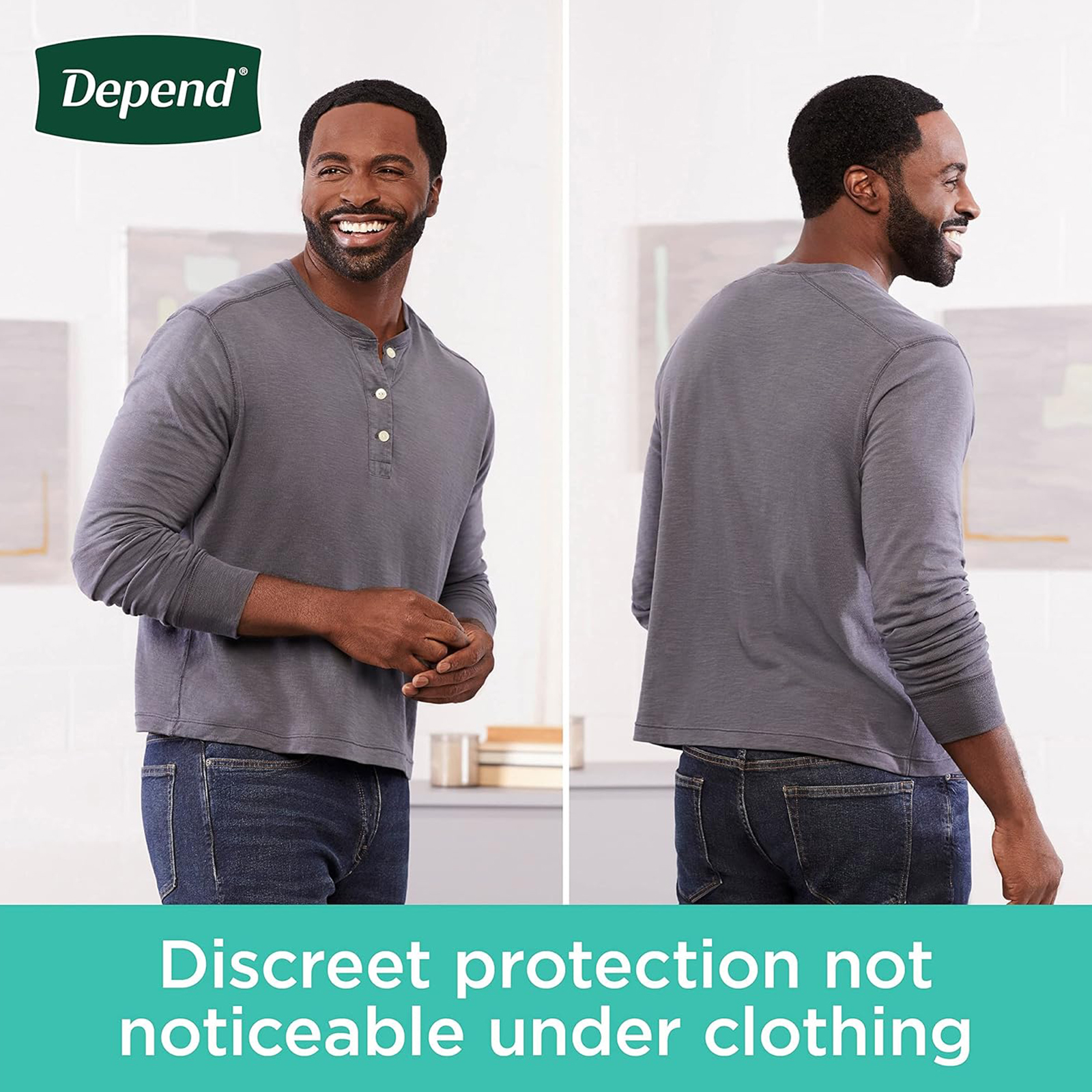 Depend Fresh Protection Adult Incontinence Underwear for Men, Disposable, Maximum, Large, Grey, 72 Count (2 Packs of 36), Packaging May Vary