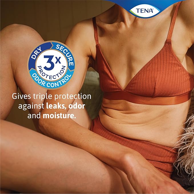 TENA Sensitive Care Maximum Absorbency Incontinence/Bladder Control Pad for Women, Regular Length, 56 Count
