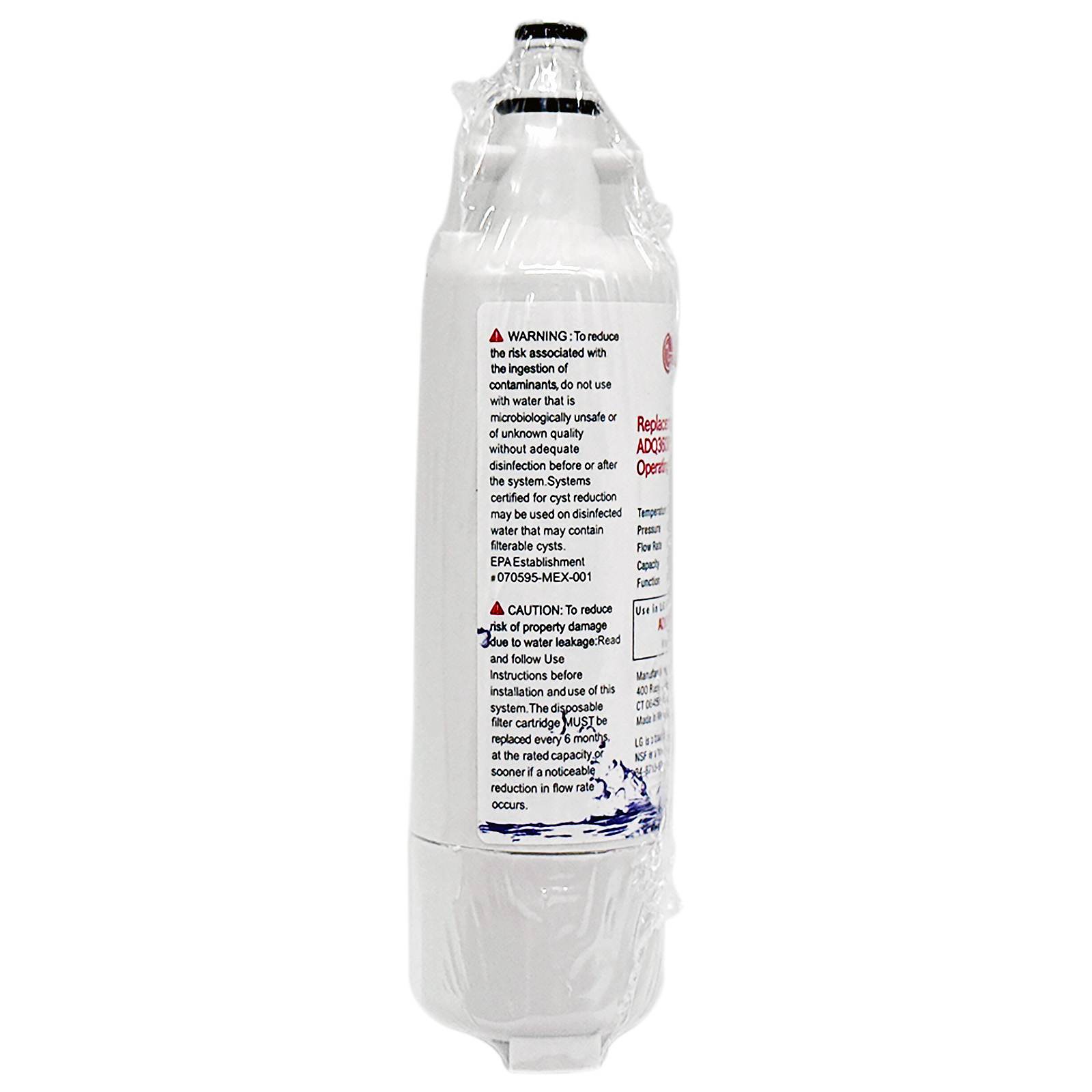LG LT700P- 6 Month / 200 Gallon Capacity Replacement Refrigerator Water Filter (NSF42 and NSF53) ADQ36006101, ADQ36006113, ADQ75795103, or AGF80300702 , White , Single