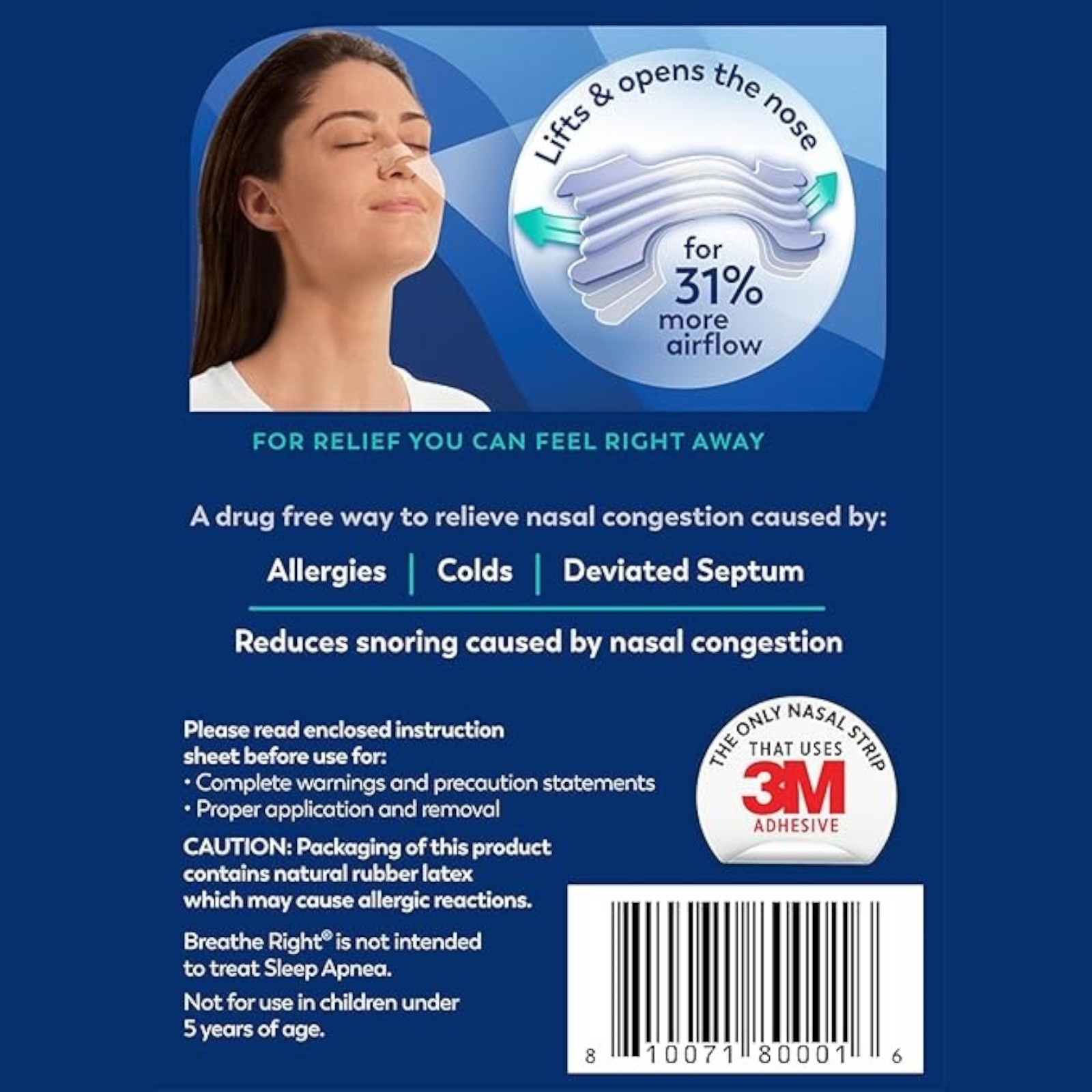 Breathe Right Nasal Strips | Extra Strength | Clear Nasal Strips | For Sensitive Skin | Help Stop Snoring | Drug-Free Snoring Solution & Nasal Congestion Relief Caused by Colds & Allergies | 26 Count