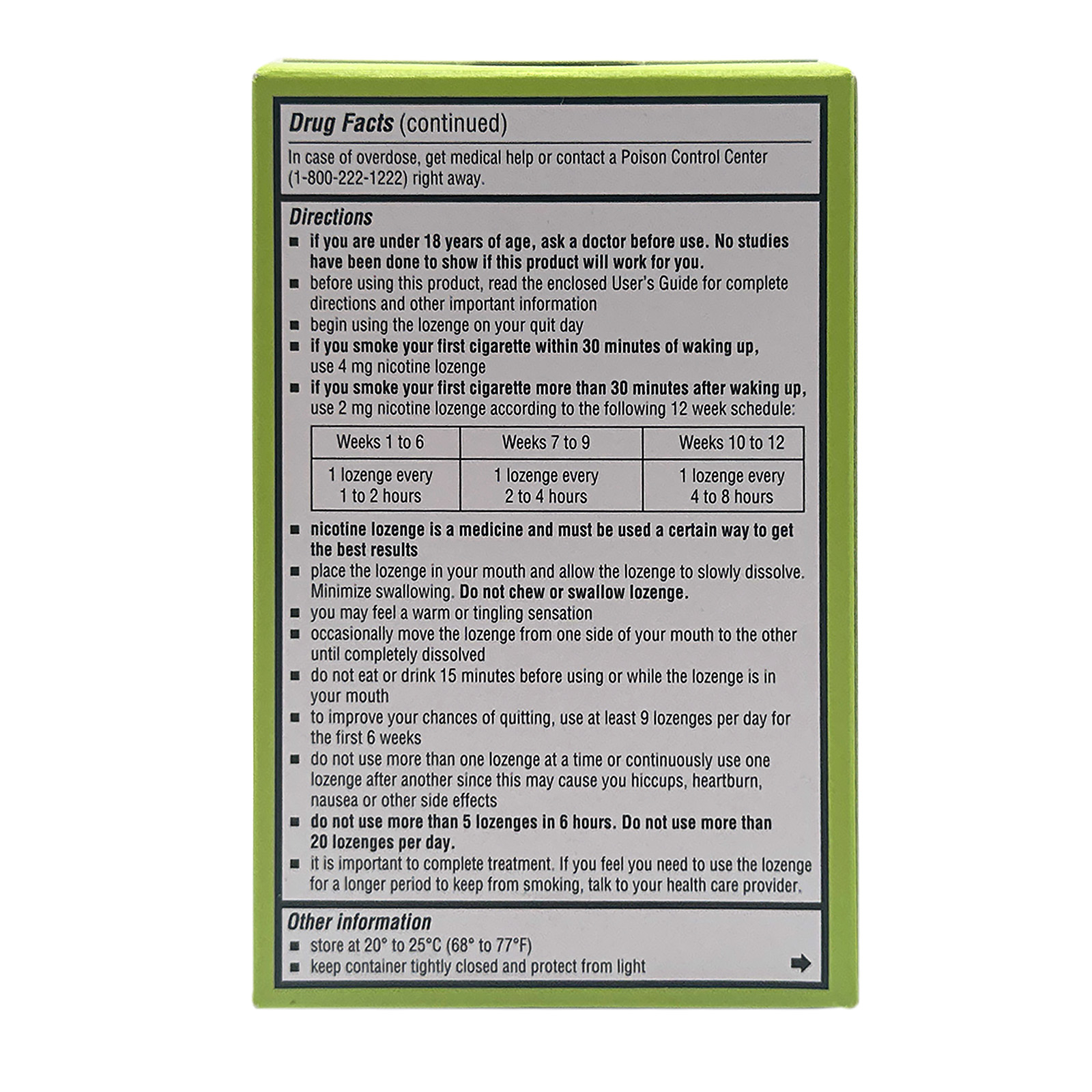 Amazon Basic Care Mini Nicotine Polacrilex Lozenge, 2 Mg (Nicotine), Mint Flavor, 27 Count