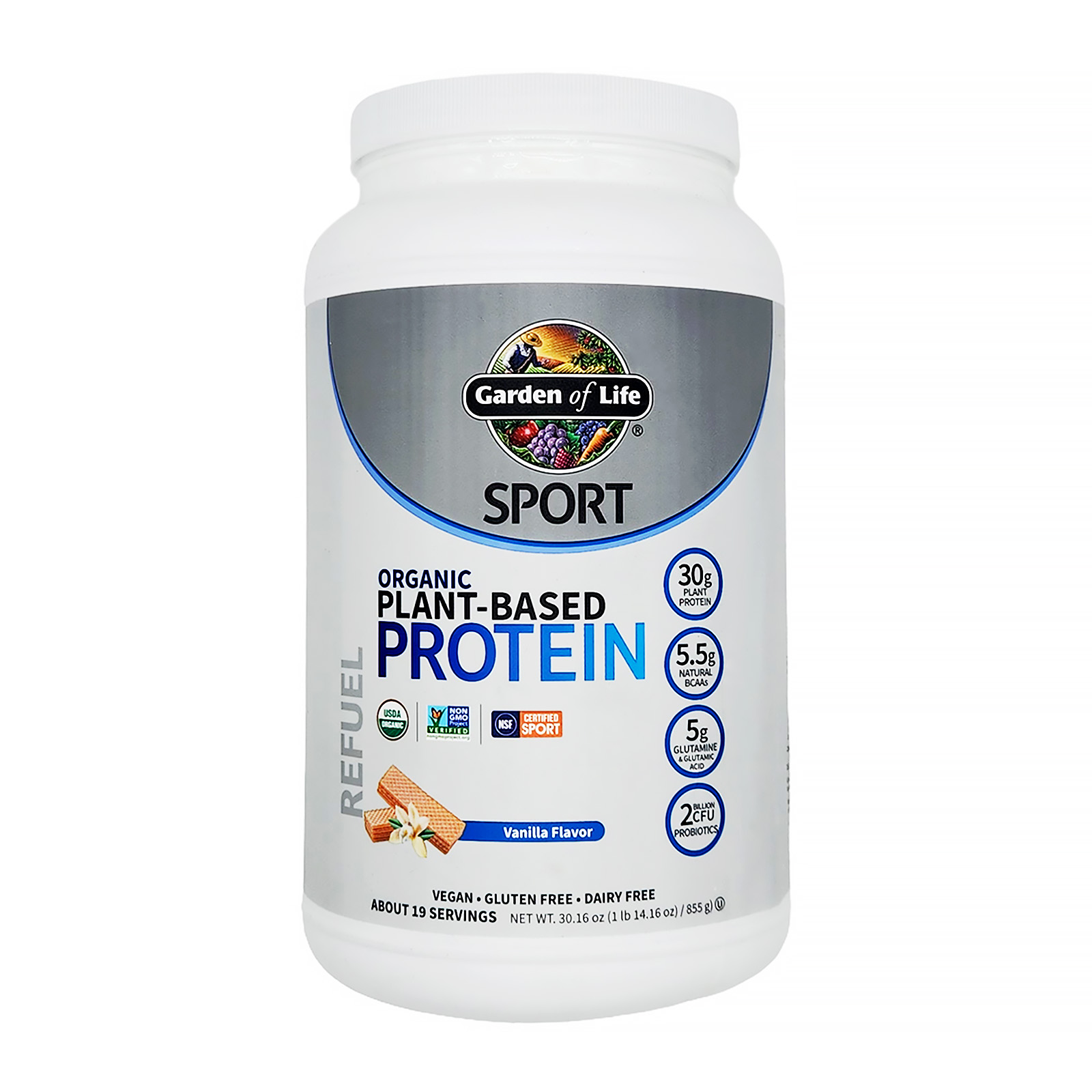 Garden of Life Sport Organic Plant-Based Protein Vanilla 28.4 Oz Powder