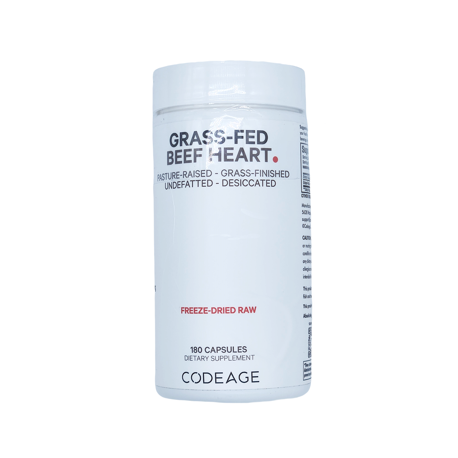 Codeage Grass-Fed Beef Heart 180 Capsules Exp 03/2026