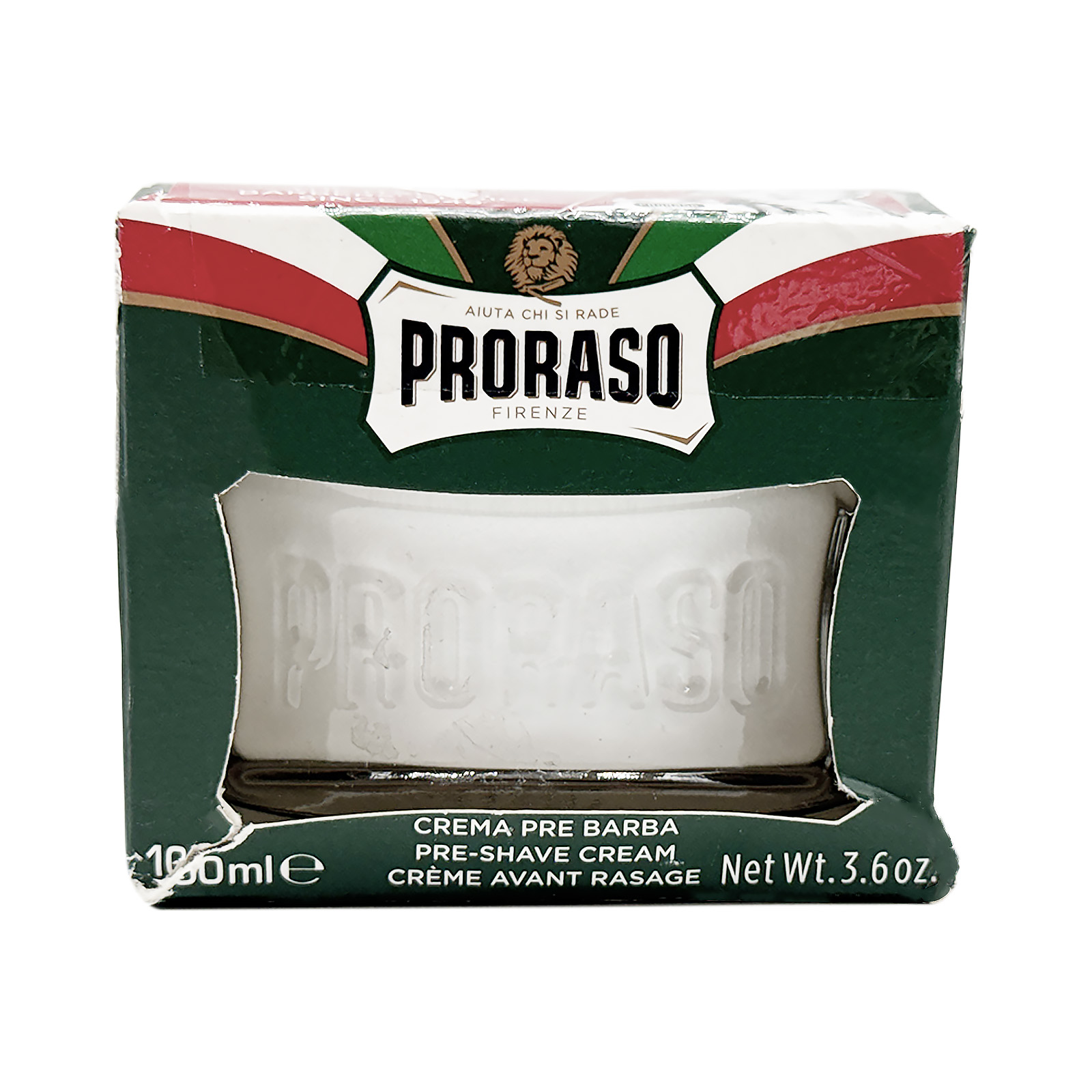Proraso Pre-Shave Conditioning Cream for Men, Refreshing and Toning with Menthol and Eucalyptus Oil, 3.6 oz