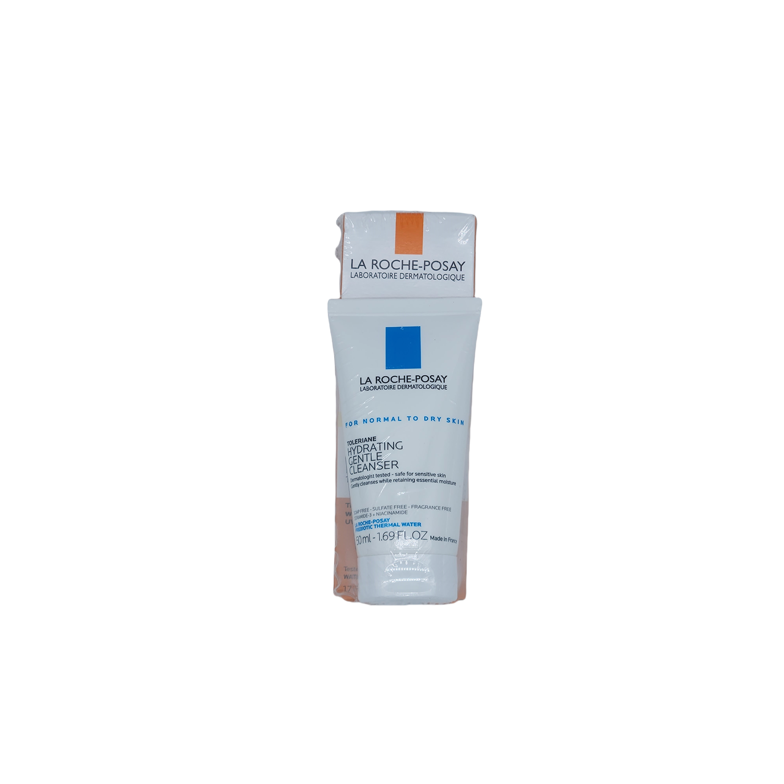 La Roche-Posay Anthelios Tinted SPF 50 Sunscreen & Toleriane Gentle Cleanser Travel Set - With Titanium Dioxide & Niacinamide