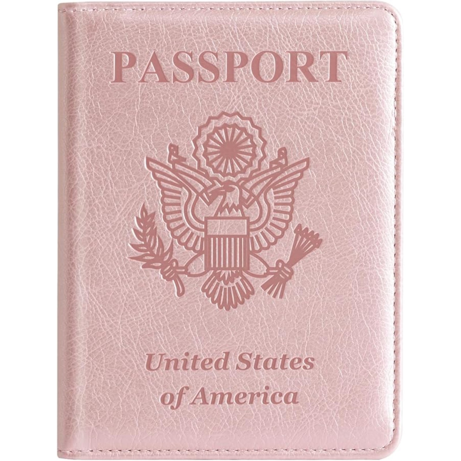 CoBak Passport Holder for Women and Men - Premium PU Leather Passport Cover Travel Wallet Organizer Holds Passport and Essential Documents, Rose Gold