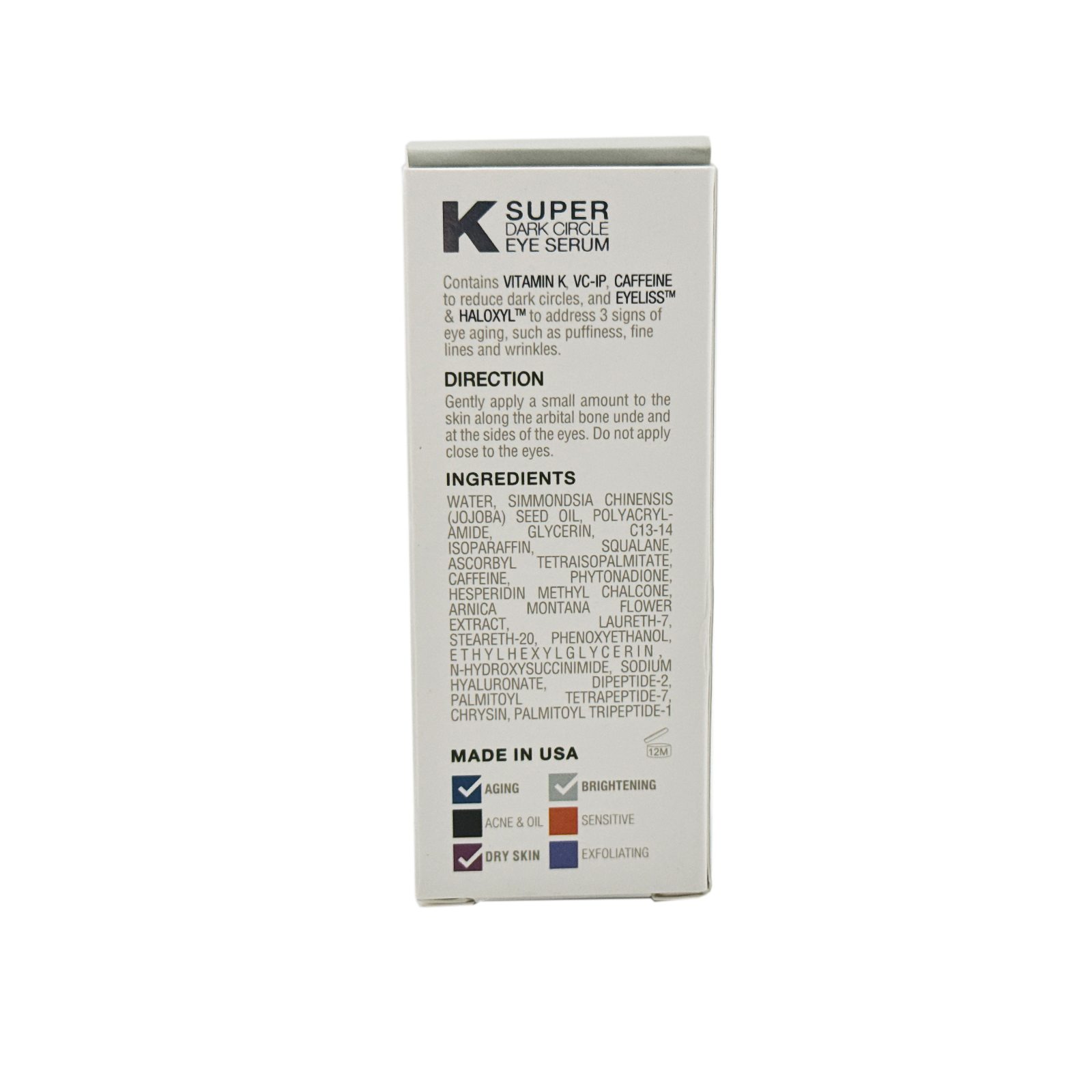 DS Dermasensa Vitamin K Super Eye Serum - 0.5 fl oz