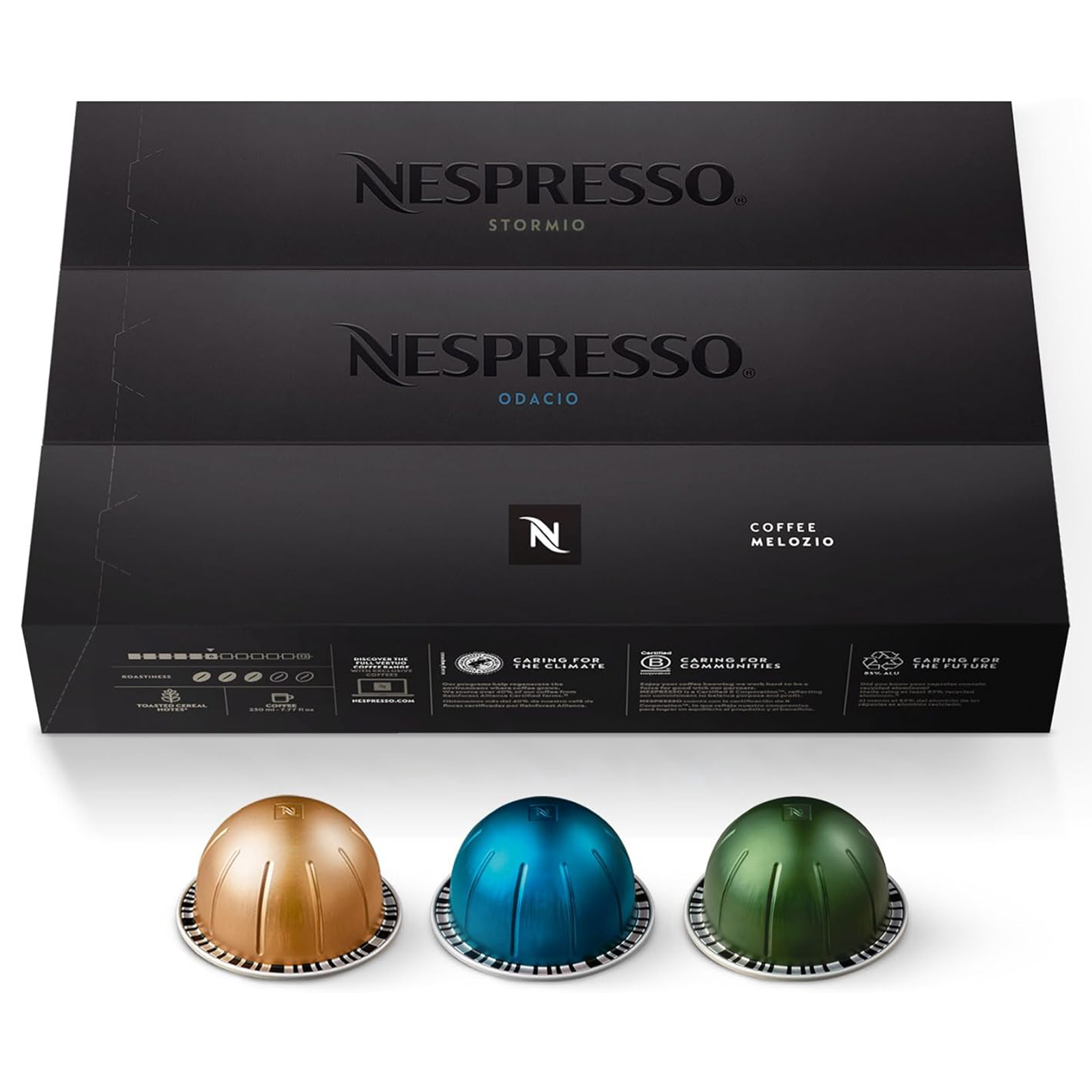 Nespresso Capsules Vertuo, Variety Pack, Medium and Dark Roast Coffee, 30 Count Coffee Pods, Brews 7.8 oz