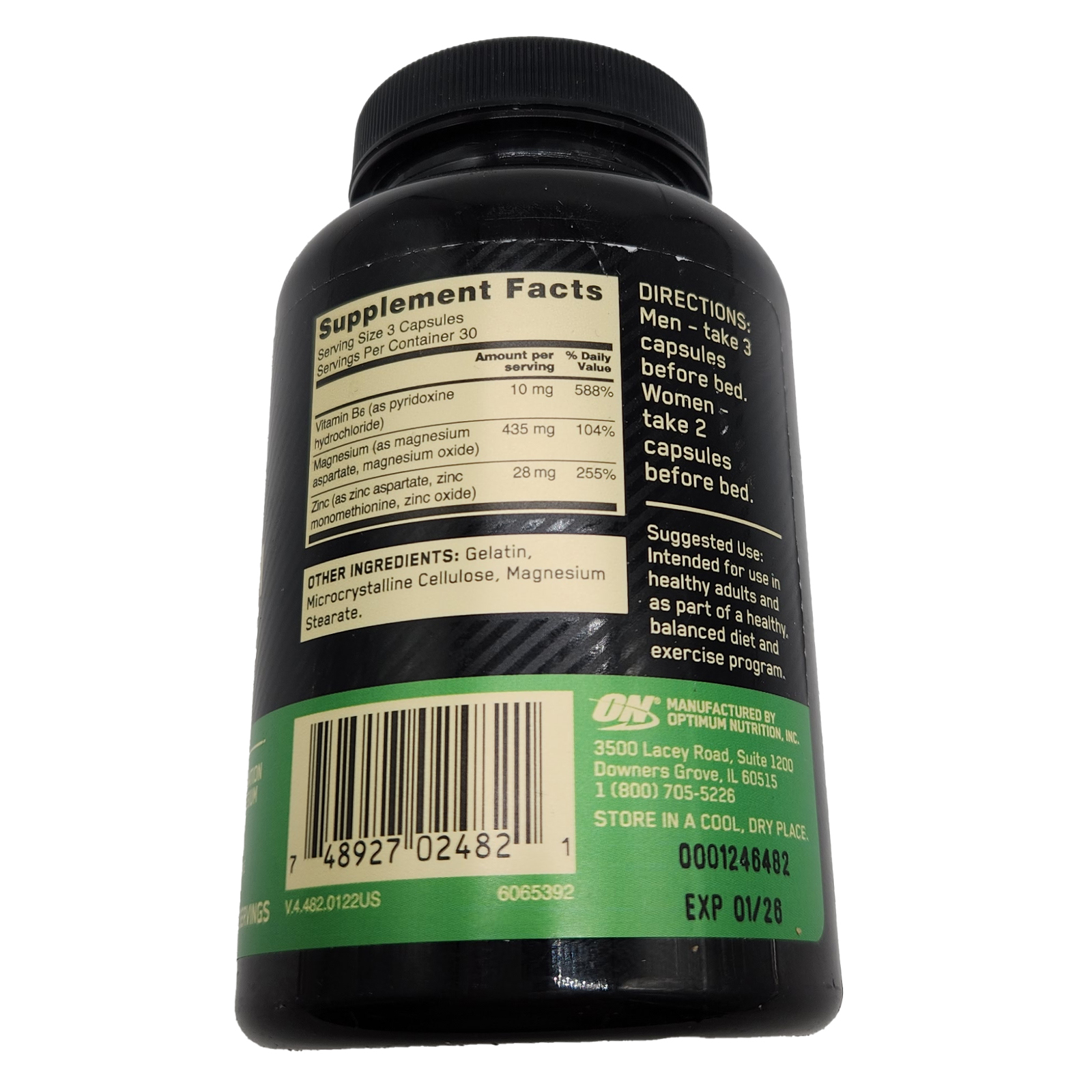 Optimum Nutrition ZMA Recovery Support, 90 Capsules