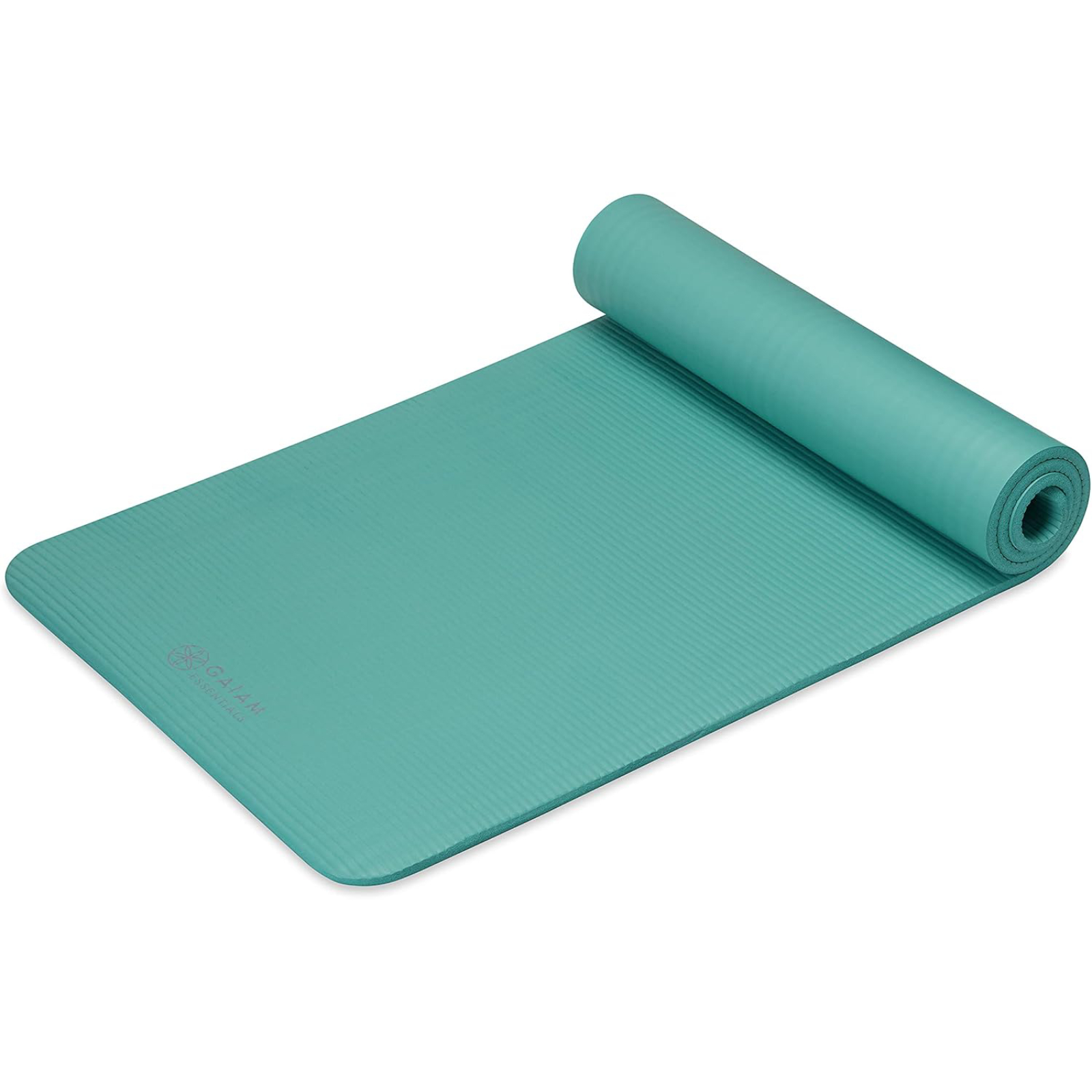 Gaiam Essentials Thick Yoga Mat Fitness & Exercise Mat with Easy-Cinch Yoga Mat Carrier Strap, 72"L x 24"W x 2/5 Inch Thick