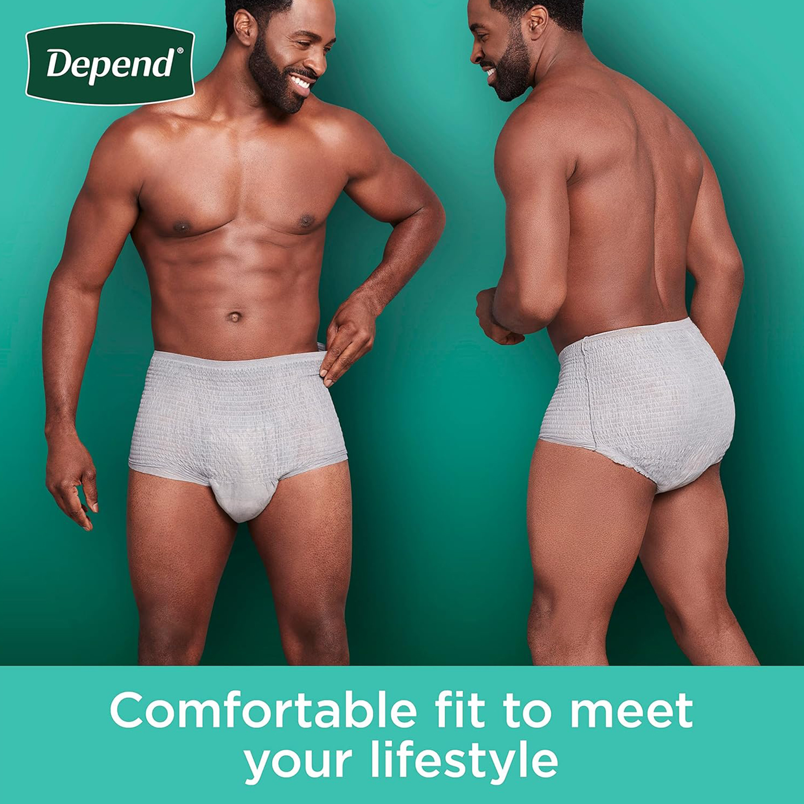 Depend Fresh Protection Adult Incontinence Underwear for Men, Disposable, Maximum, Large, Grey, 17 Count, Packaging May Vary