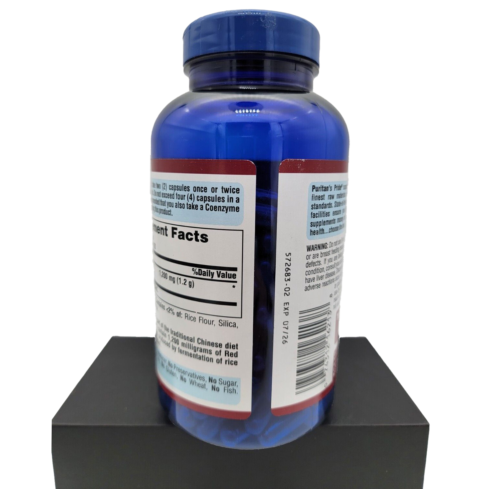 Puritan's Pride Red Yeast Rice 600 mg 240 Capsules