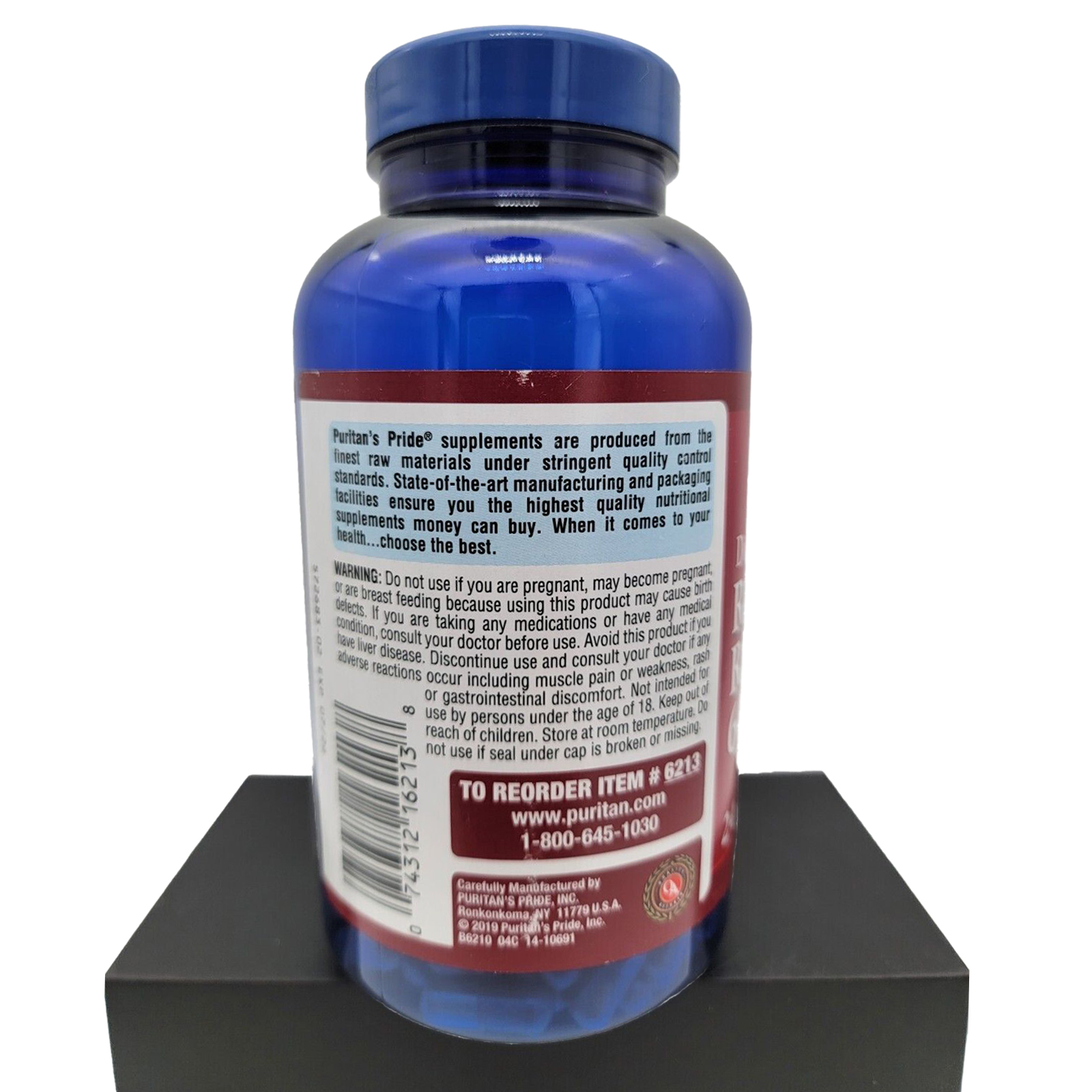 Puritan's Pride Red Yeast Rice 600 mg 240 Capsules