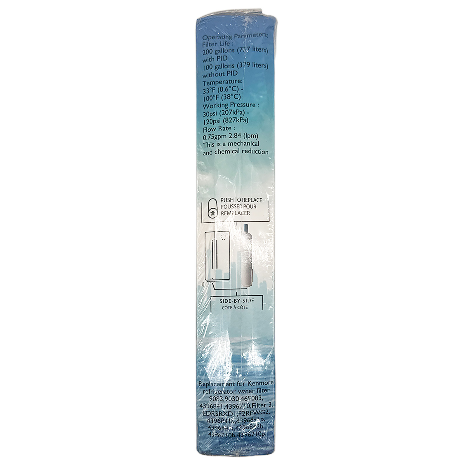 (3 Pack) FENJIKOL Refrigerator Water Filter, Compatible with 4396841, EDR3RXD1, KAD3RXD1, WHR3RXD1, 4396841, 4396710, Filter 3, 46-9083,46-9030, 9030, 9083 Refrigerator Water Filter