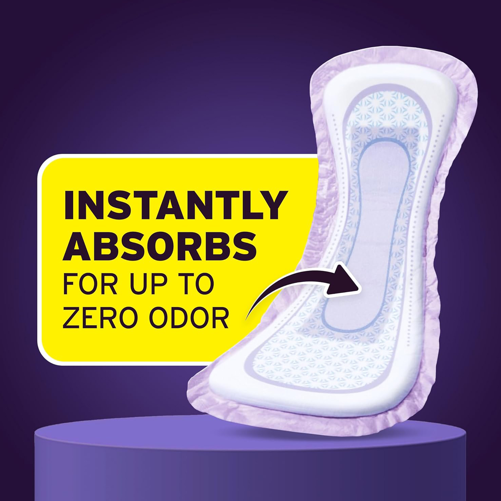 Poise Overnight Incontinence & Postpartum Pads for Bladder Leaks, 8 Drop Extra Coverage, 72 Count (2 Packs of 36), Packaging May Vary