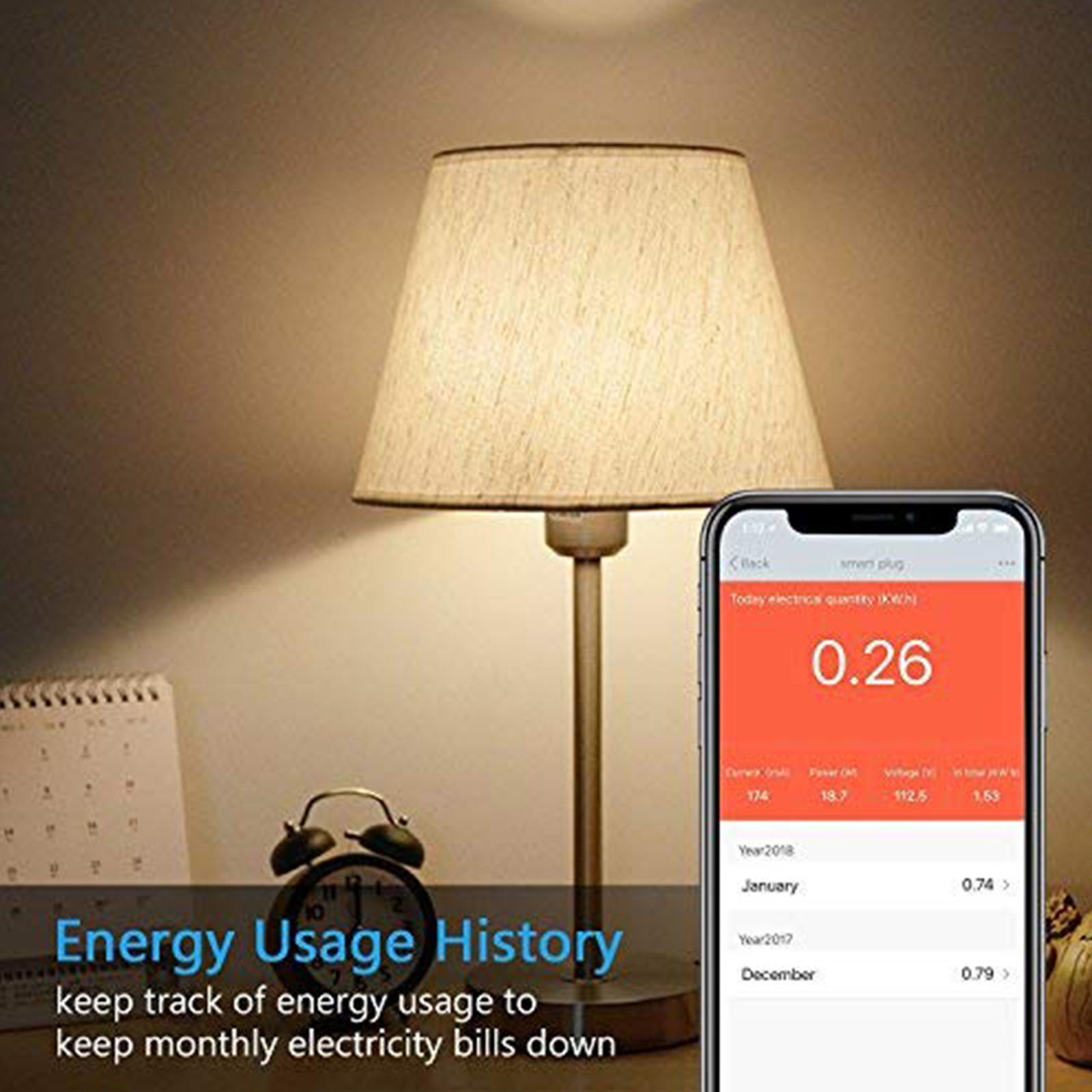 KMC Smart Tap, 4-Outlet Smart Plug WiFi Outlet Wall Tap, Energy Monitoring, Works with Alexa and Google Home, Remote Control Your Devices from Anywhere, No Hub Required, ETL Certified, White