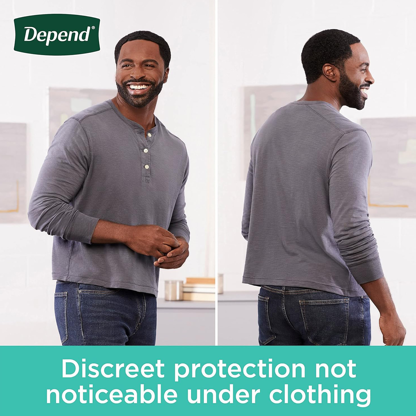 Depend Fresh Protection Adult Incontinence Underwear for Men, Disposable, Maximum, Large, Grey, 17 Count, Packaging May Vary