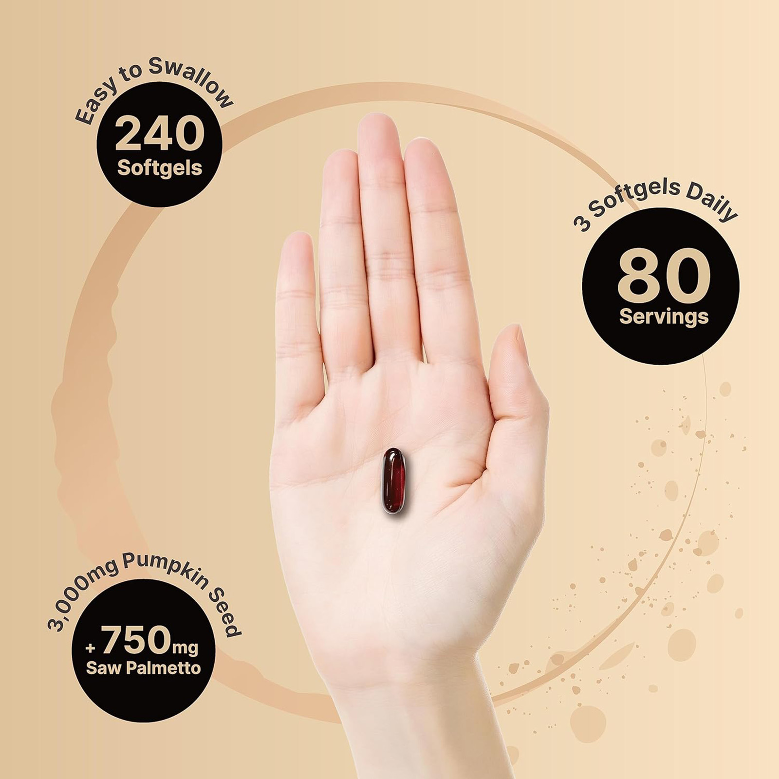 NatureBell Virgin Pumpkin Seed Oil 3,000mg Per Serving, 240 Softgels_Exp 09/2026