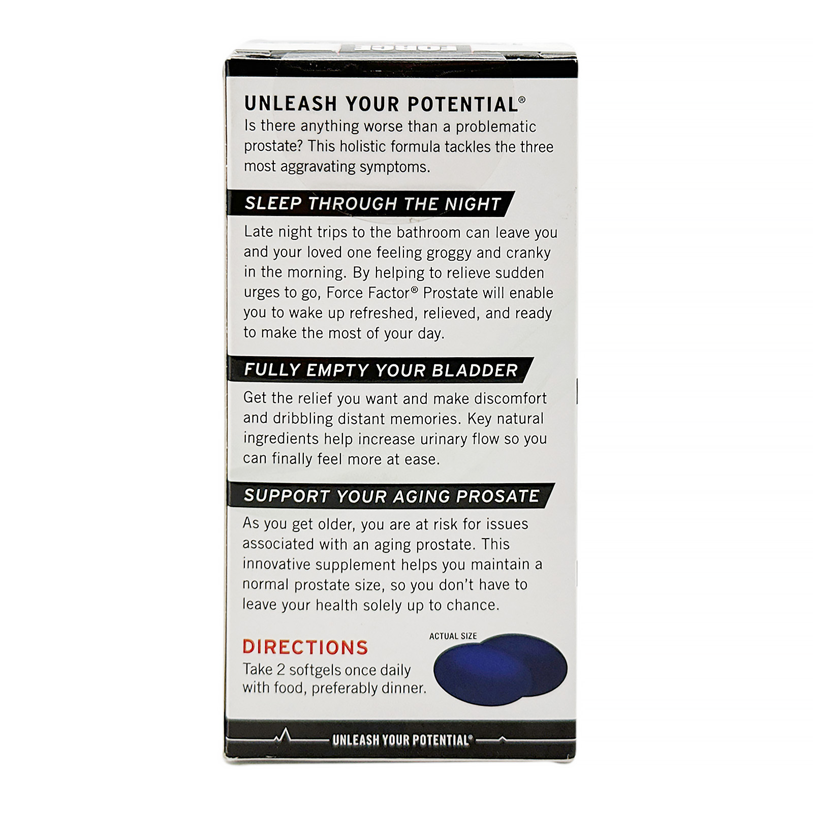 Force Factor Prostate, Saw Palmetto and Beta Sitosterol Supplement for Men, 60 Softgels