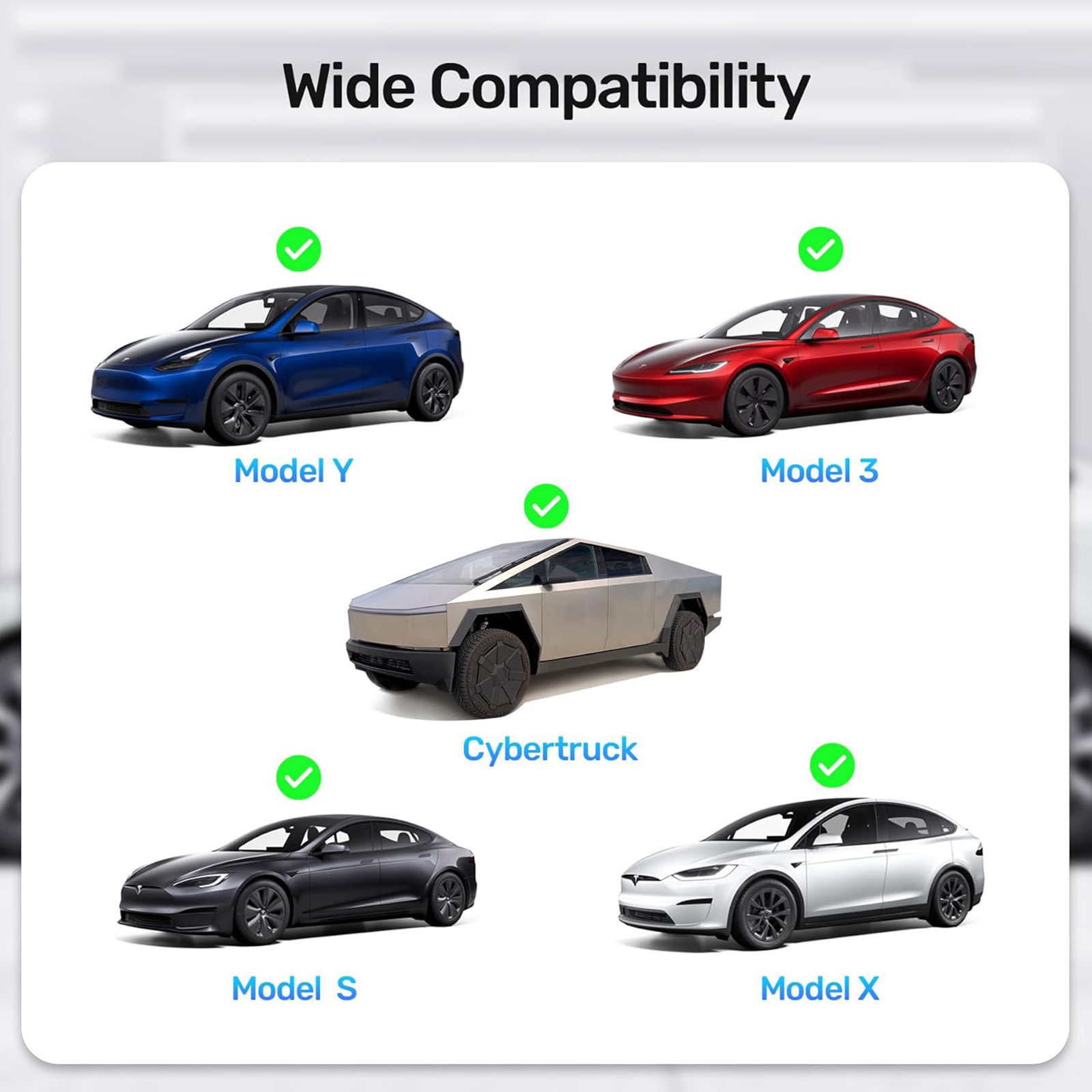 Unitek Level 1 & 2 Tesla Wall Charger - Portable EV Charger for All Tesla