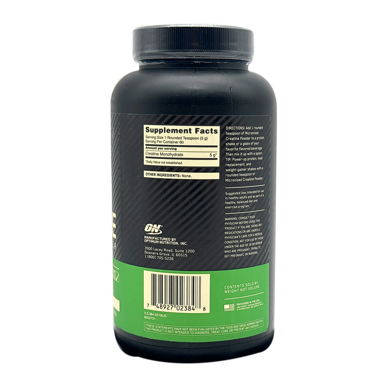 Optimum Nutrition Micronized Creatine Powder Unflavored 10.6 oz 60 Servings
