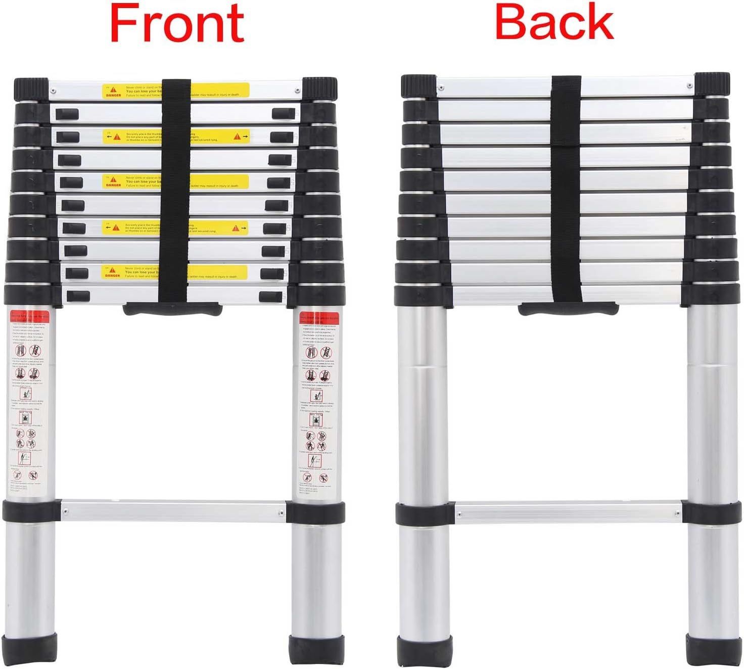 Aluminum Telescopic Extension Ladder 3.2M 10.5 Ft - Heavy Duty