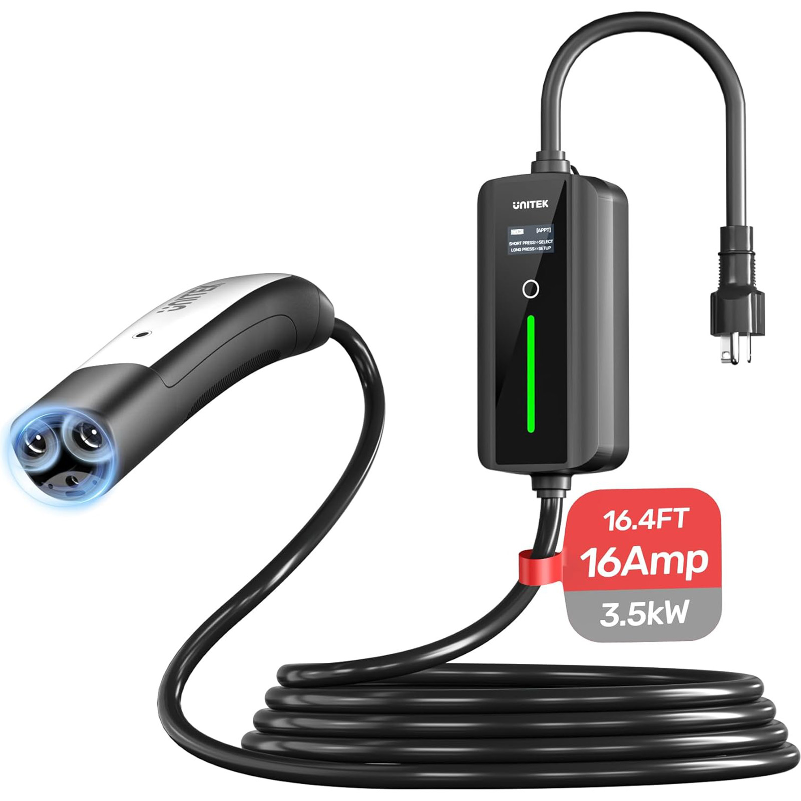 Unitek Level 1 & 2 Tesla Wall Charger - Portable EV Charger for All Tesla