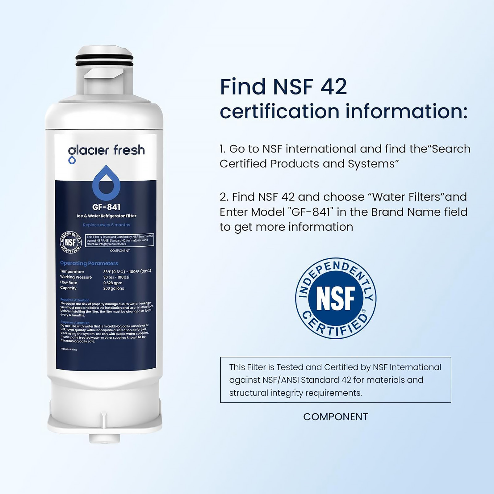GLACIER FRESH Replacement for DA97-17376B Refrigerator Water Filters, 4 Pack