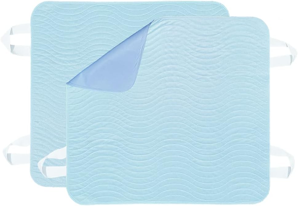 AGOOLIIU 2 Pack Bed Pads for Incontinence Positioning Bed Pad with Handles for Lift and Transfer Reusable Waterproof Bed Pads Washable Incontinence Bed Pads for Elderly Hospital Home Care 36” × 34”