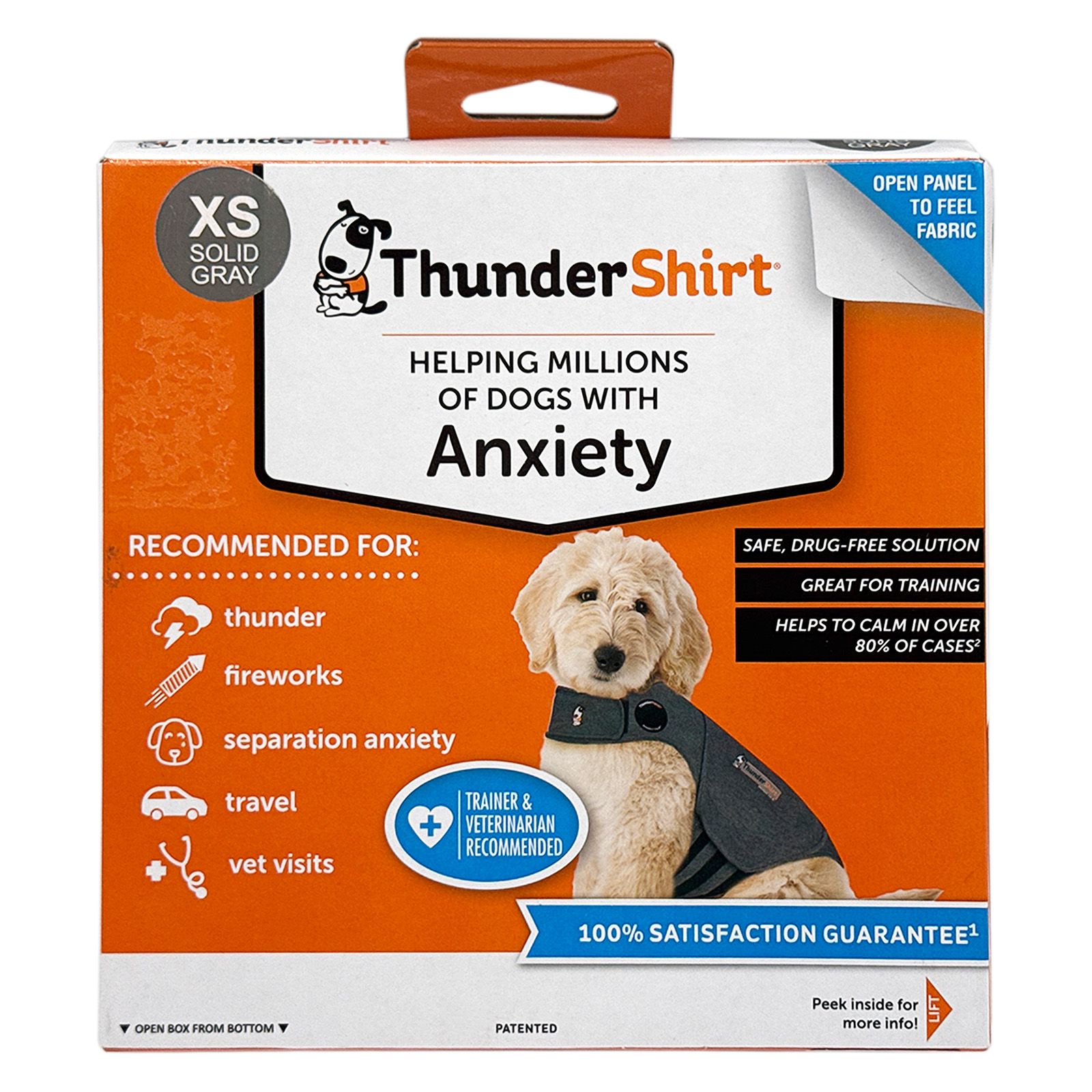ThunderShirt for Dogs, X Small, Heather Gray Classic - Dog Anxiety Relief Calming Vest