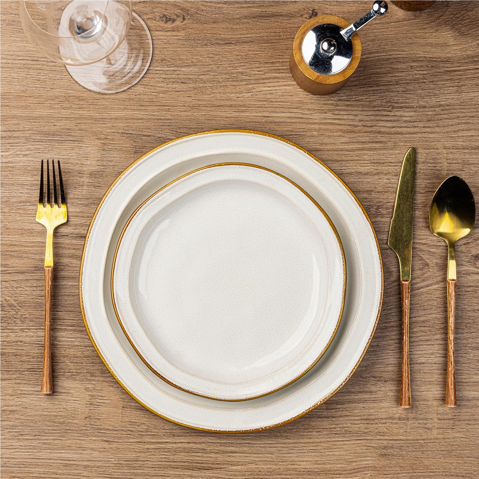 AmorArc Ceramic Dinnerware Sets,Stoneware Handmade Reactive Glaze Plates and Bowls Sets,Chip and Crack Resistant | Dishwasher & Microwave Safe,Dishes Set Service for 4 (12pc)