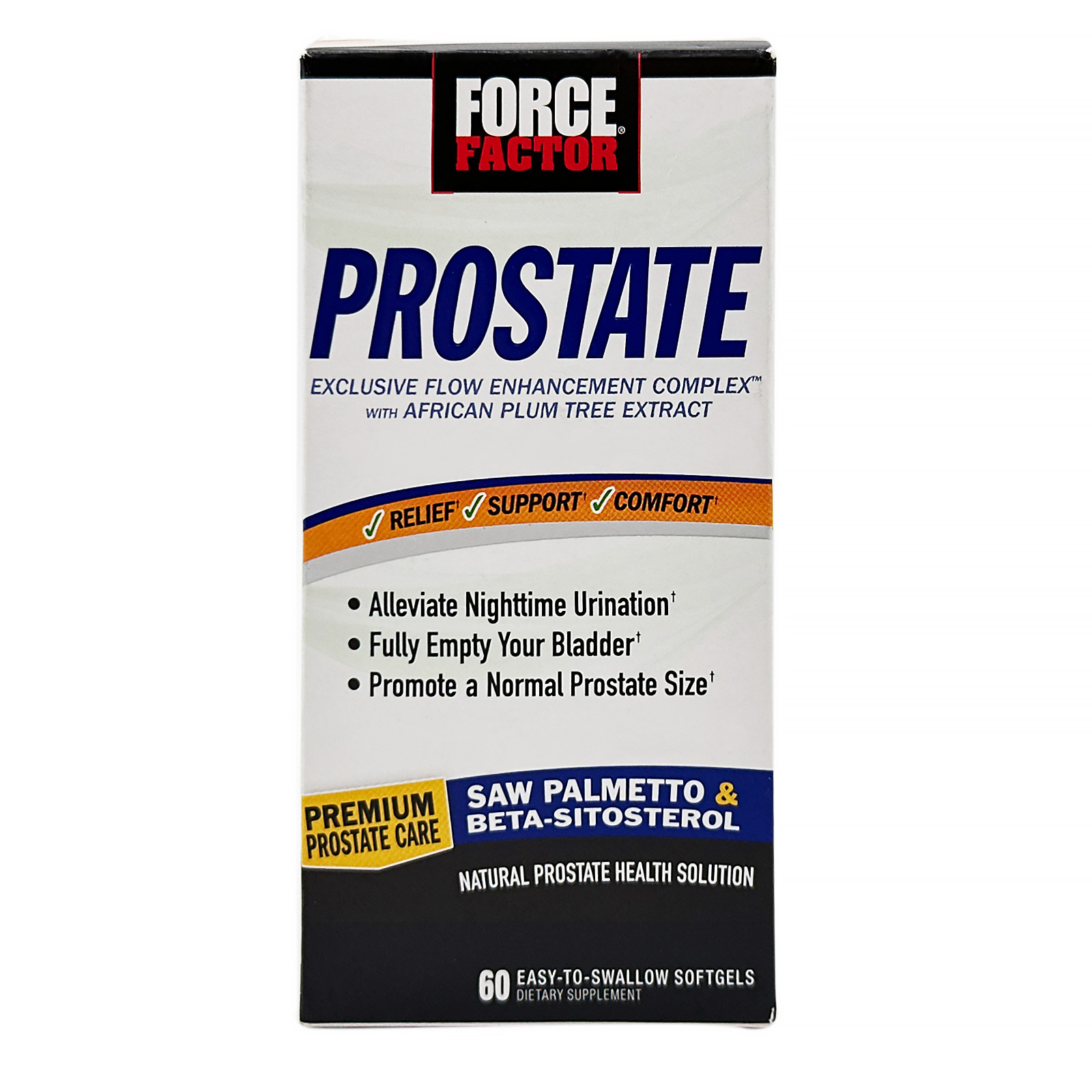 Force Factor Prostate, Saw Palmetto and Beta Sitosterol Supplement for Men, 60 Softgels