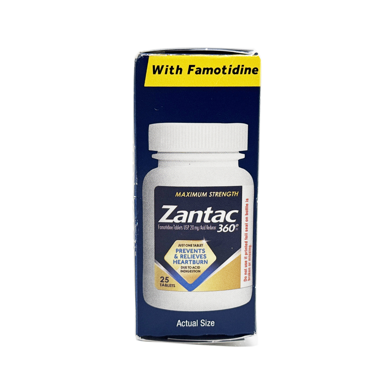Zantac Maximum Strength 360 Famotidine 20 Mg 25 Tablets Exp 09/2026