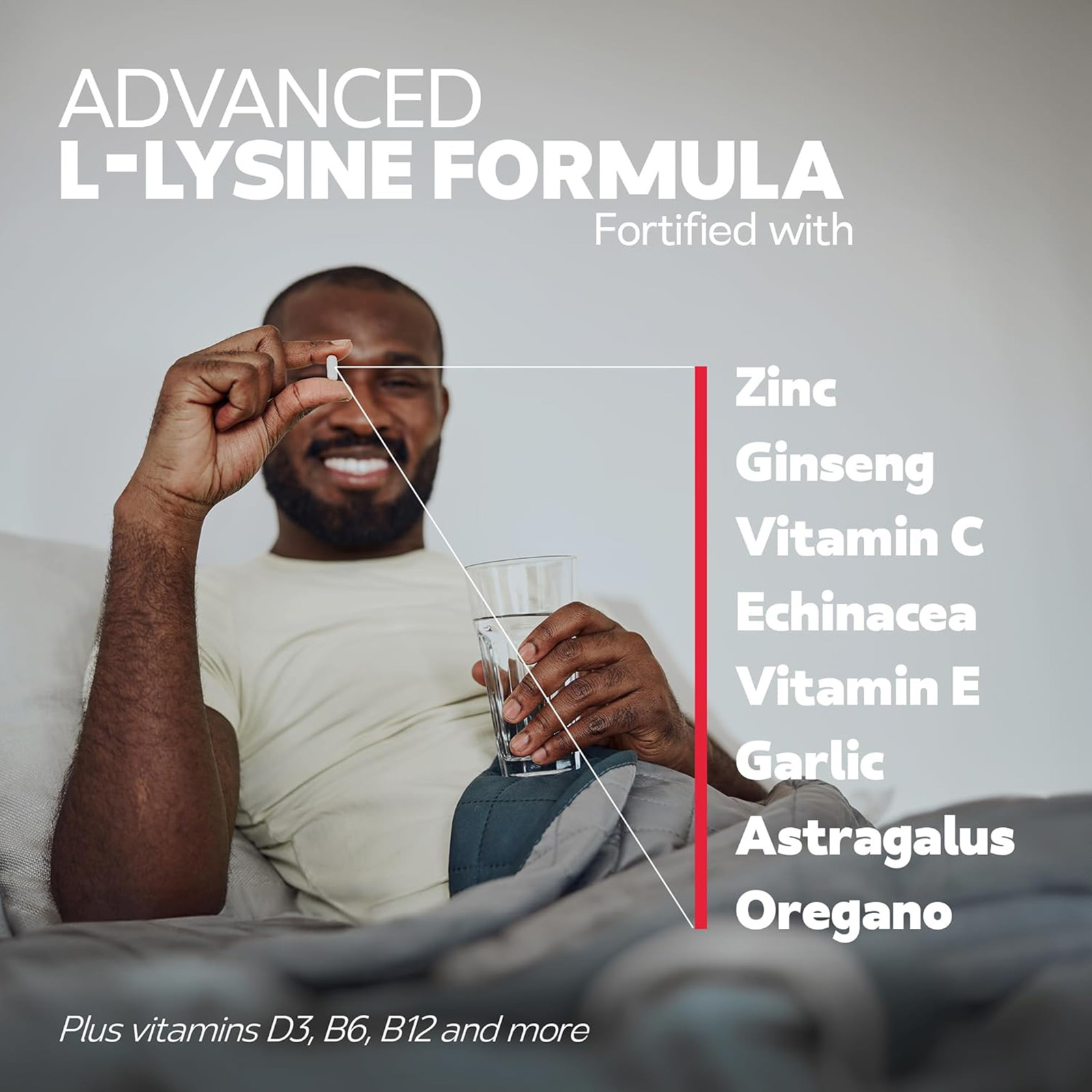 Bravado Labs HRP Rx 975 mg Advanced Lysine Immune Boost 120 ct Exp 06/2026