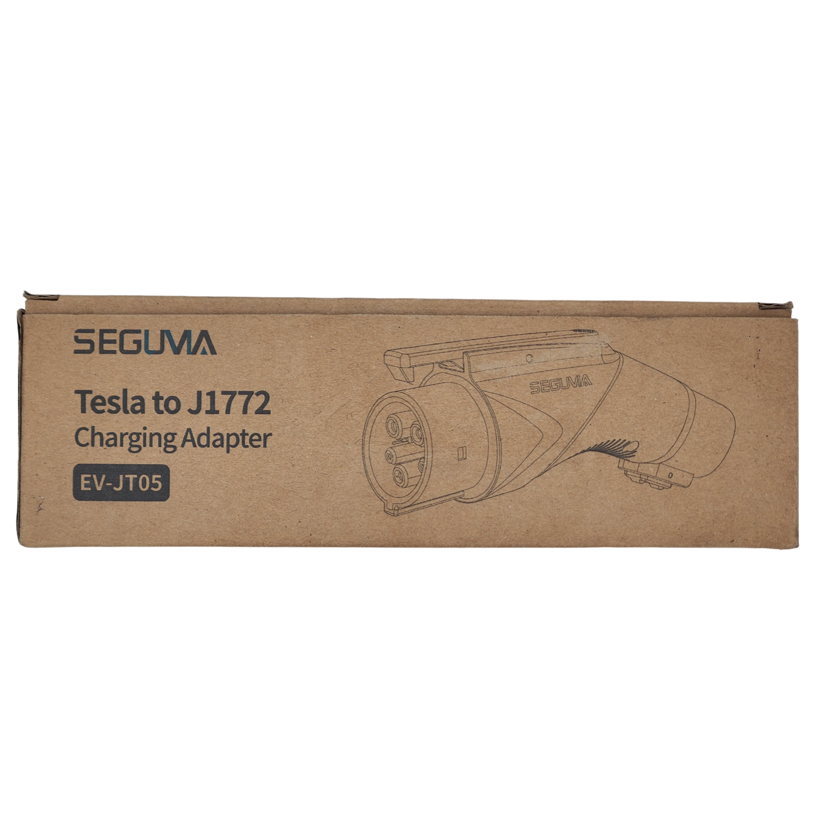 Seguma - Tesla to J1772 EV Charging Adapter, 60A 250V w/ Lock, White