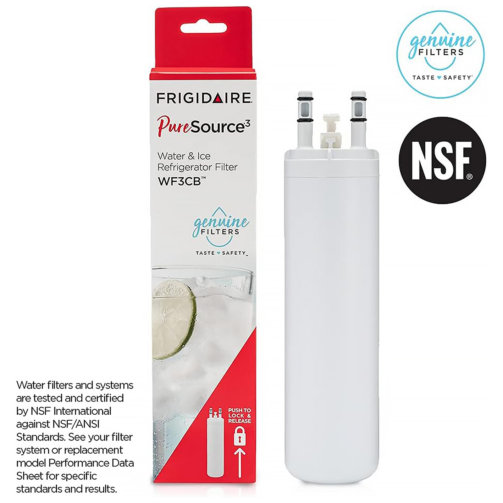 Frigidaire WF3CB Puresource3 Refrigerator Water Filter, White, 1 Count (Pack of 1)